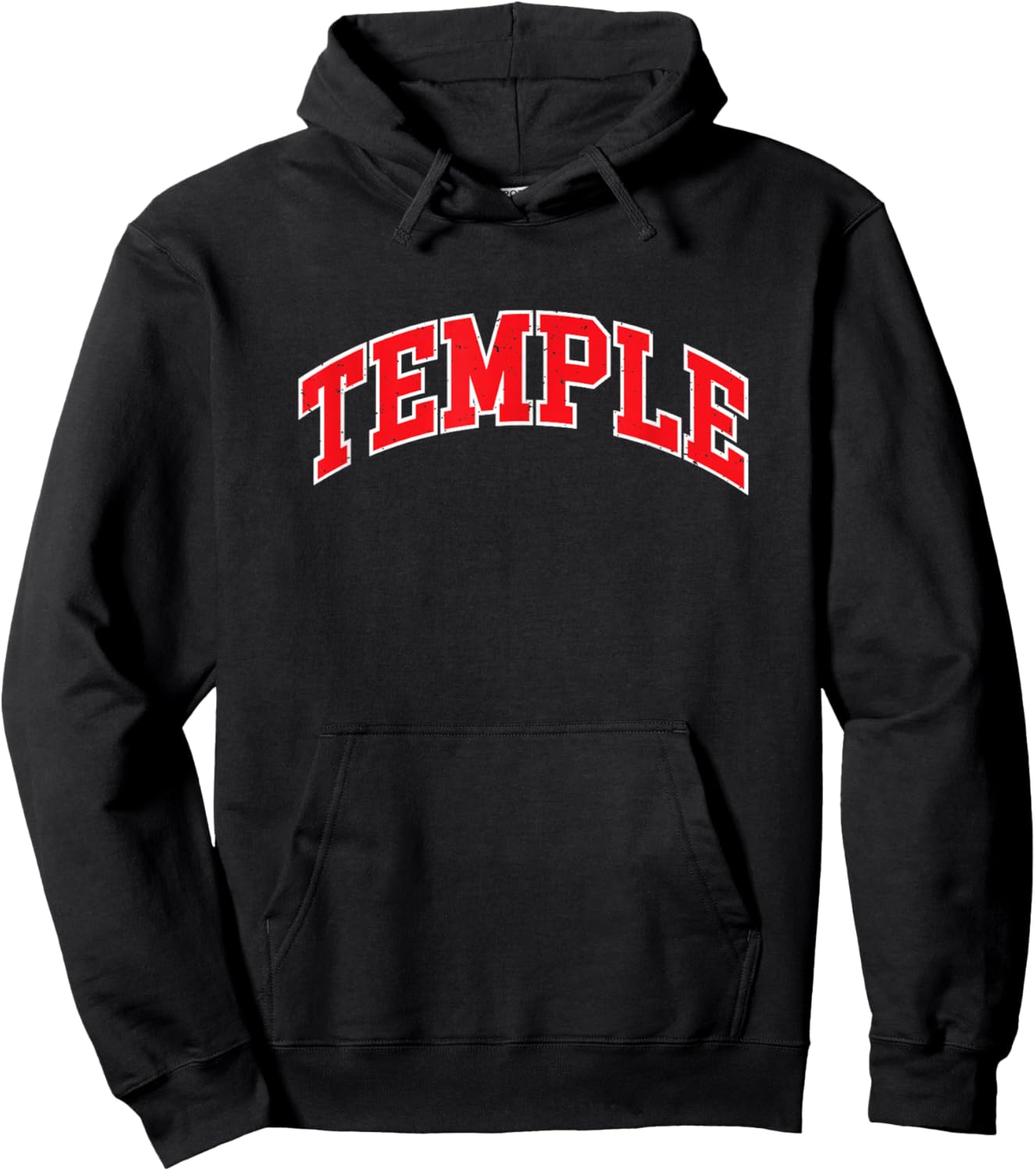 Temple TX Red Vintage or Women Hoodie - Hoodie | Black
