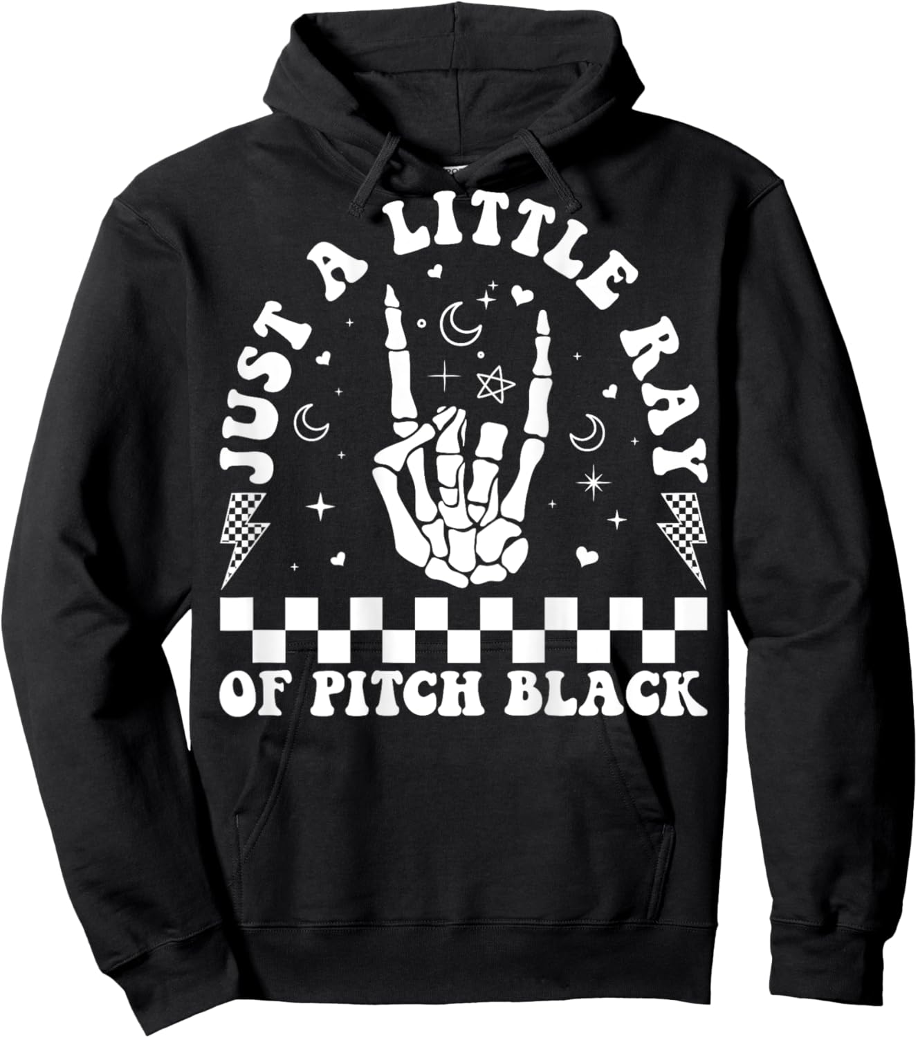 Just A Little Ray Of Pitch Black Witch Halloween ON BACK Hoodie - Hoodie | Black