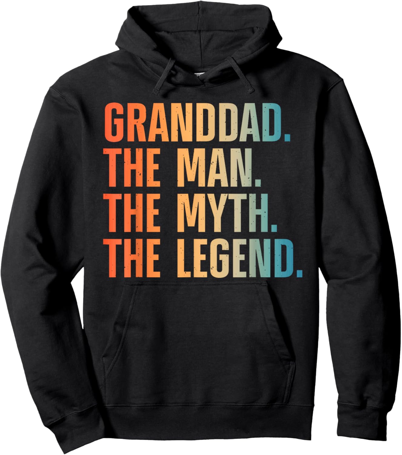Granddad Art For Grandpa Grandfather From Grandkids Granddad Hoodie - Hoodie | Black