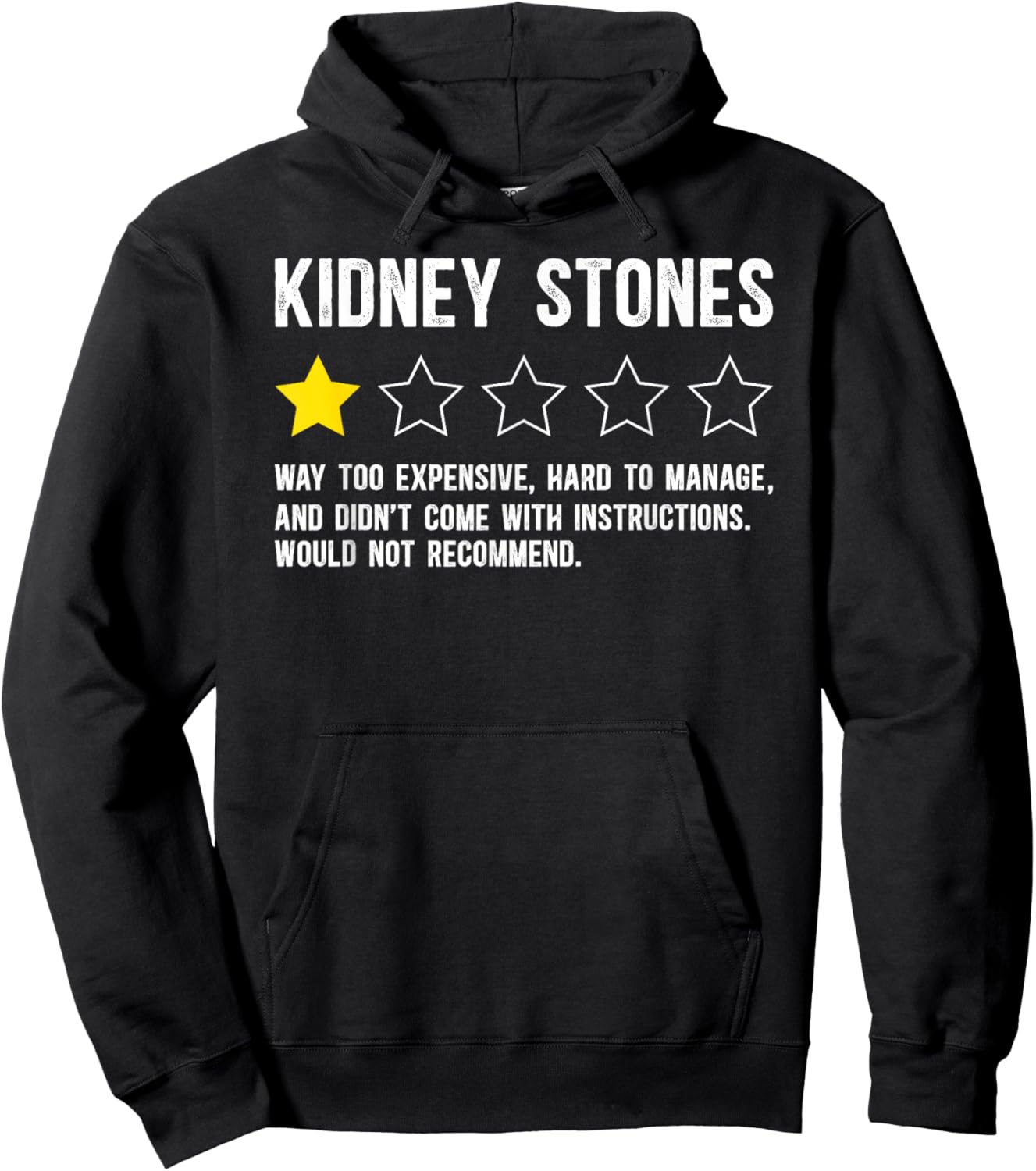 Kidney Stones Surgery Survivor Funny Kidney Stone Warrior Hoodie - Hoodie | Black