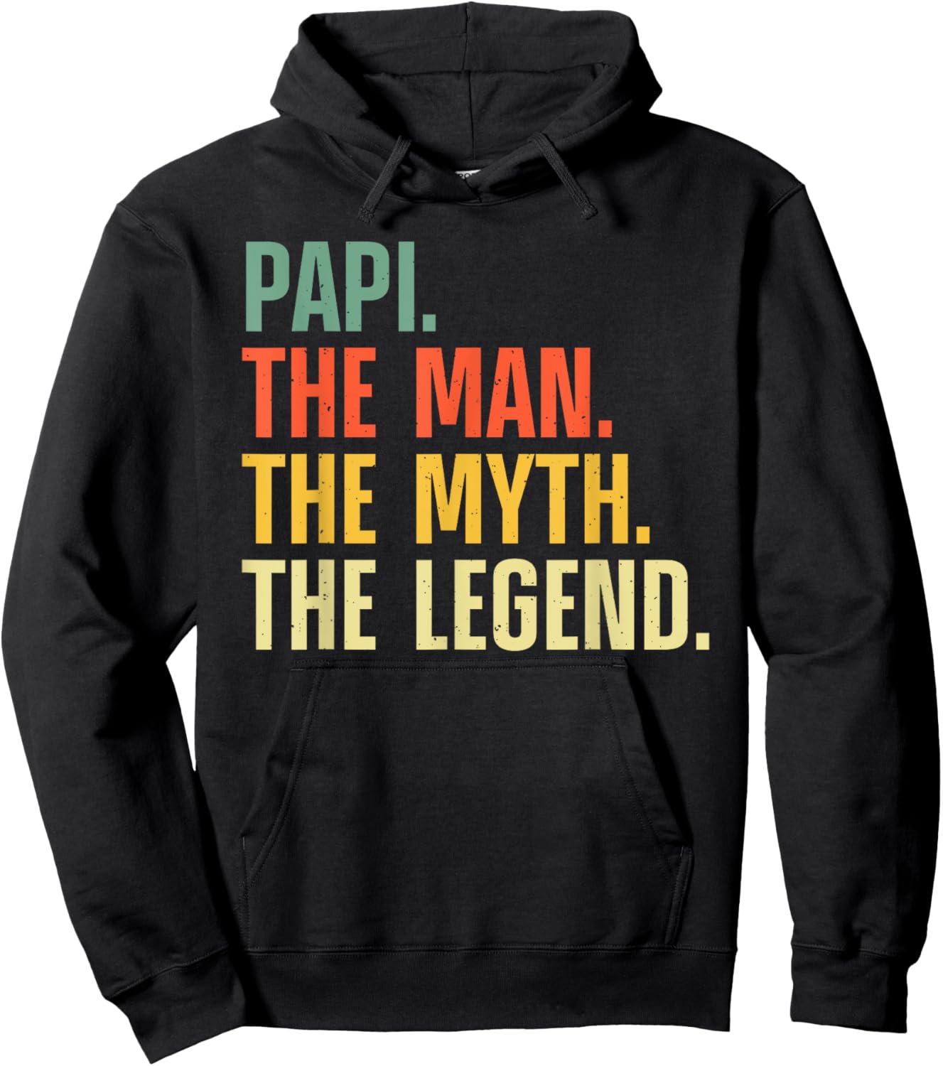 Papi Design For Grandpa Grandfather From Grandkids Papi Hoodie - Hoodie | Black