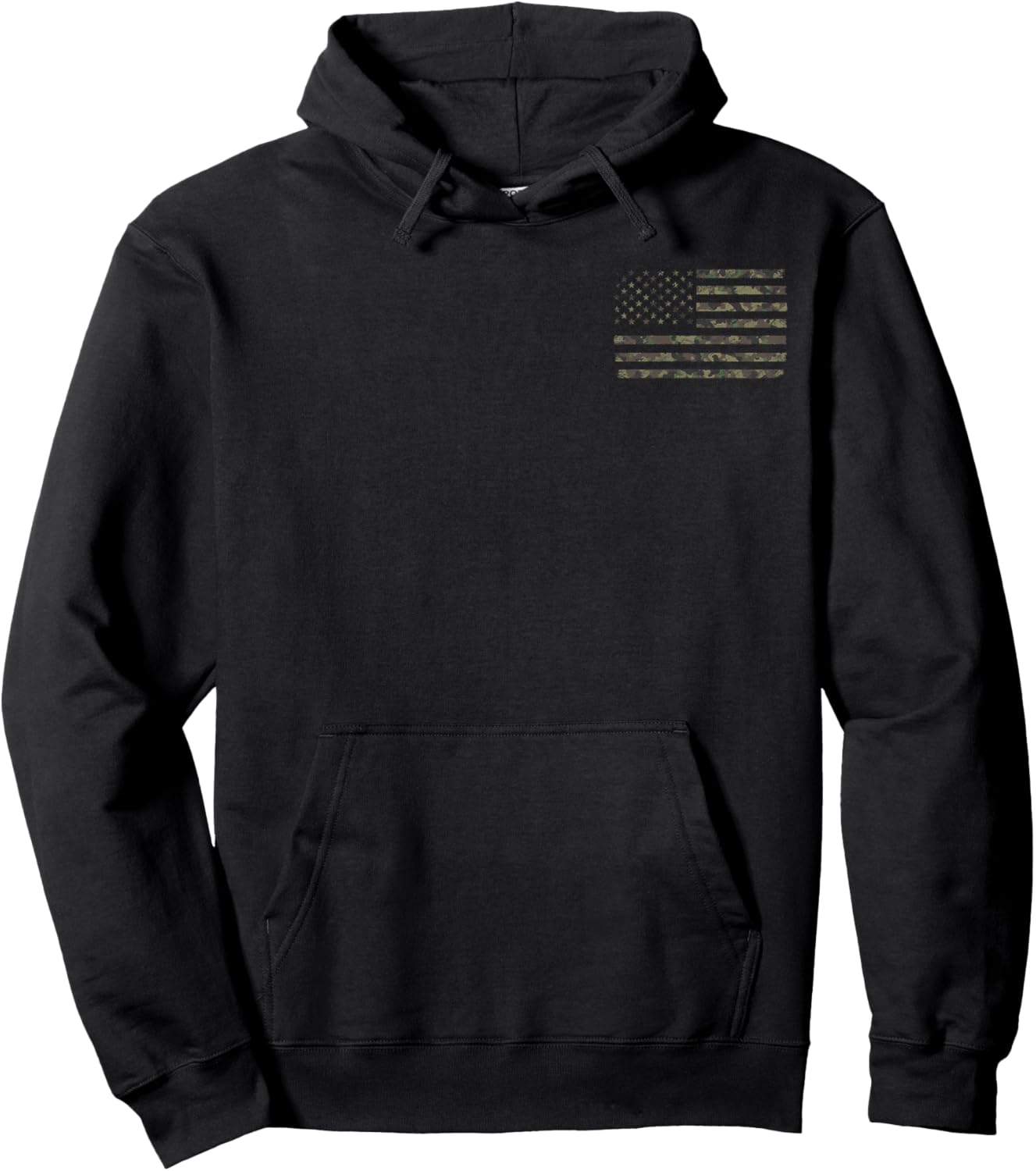 Camouflage American Flag Camo Hoodie - Hoodie | Black