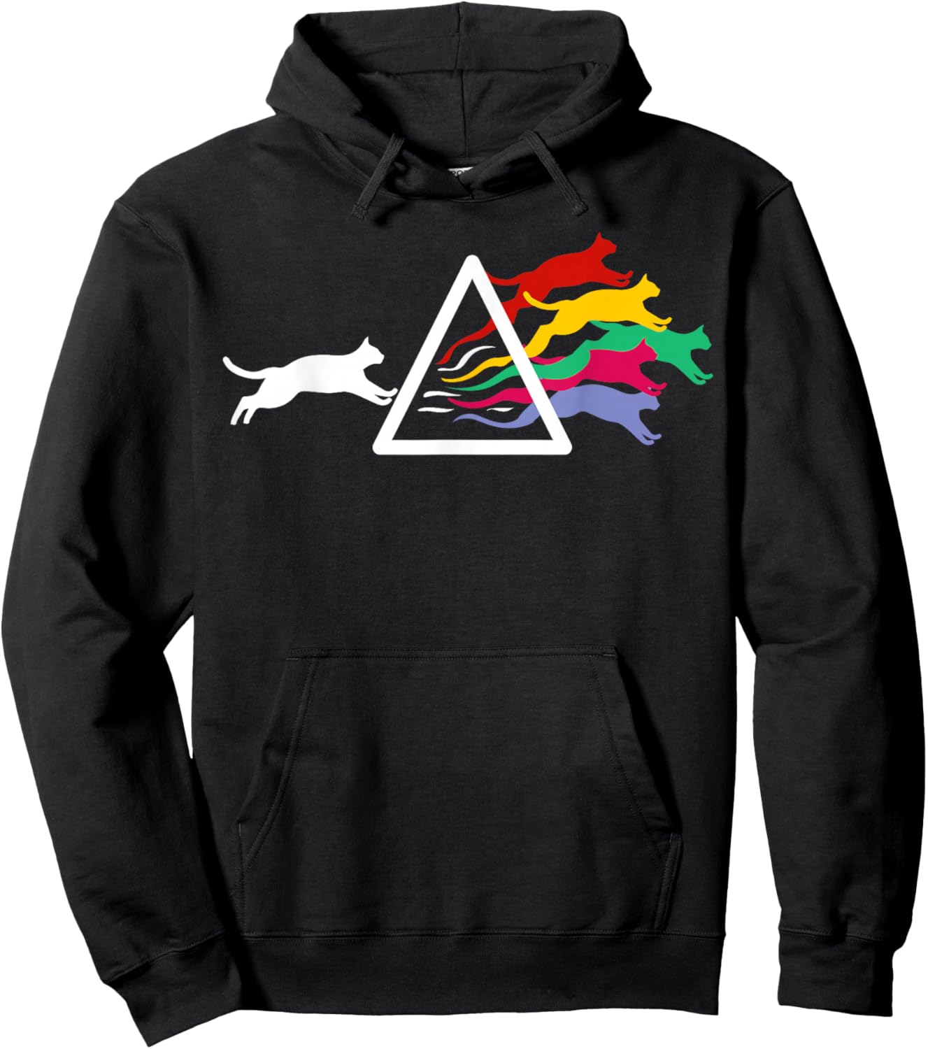 Cat Prism Rainbow Light - Physics - Science Spectral Cat Women Girls Kids Hoodie - Hoodie | Black