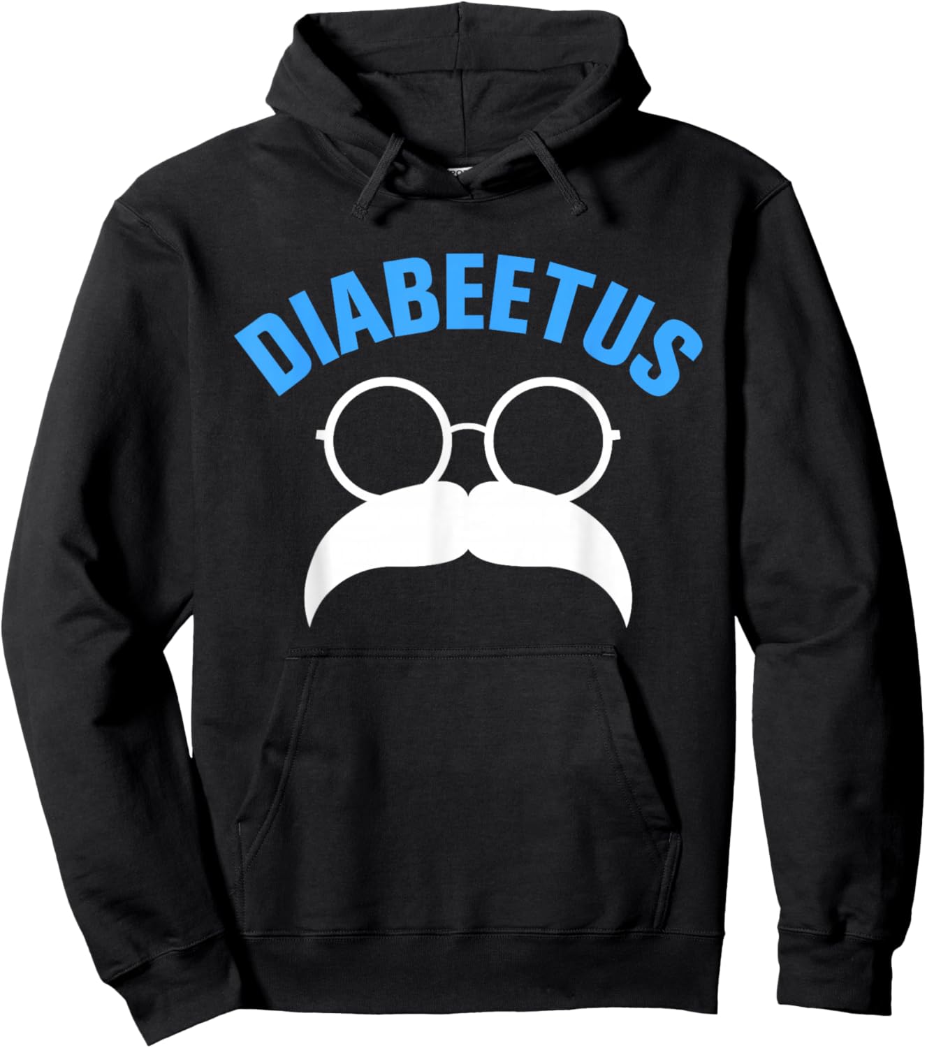 Diabeetus Humorous Diabetes Awareness with a Diabetic Beard Hoodie - Hoodie | Black