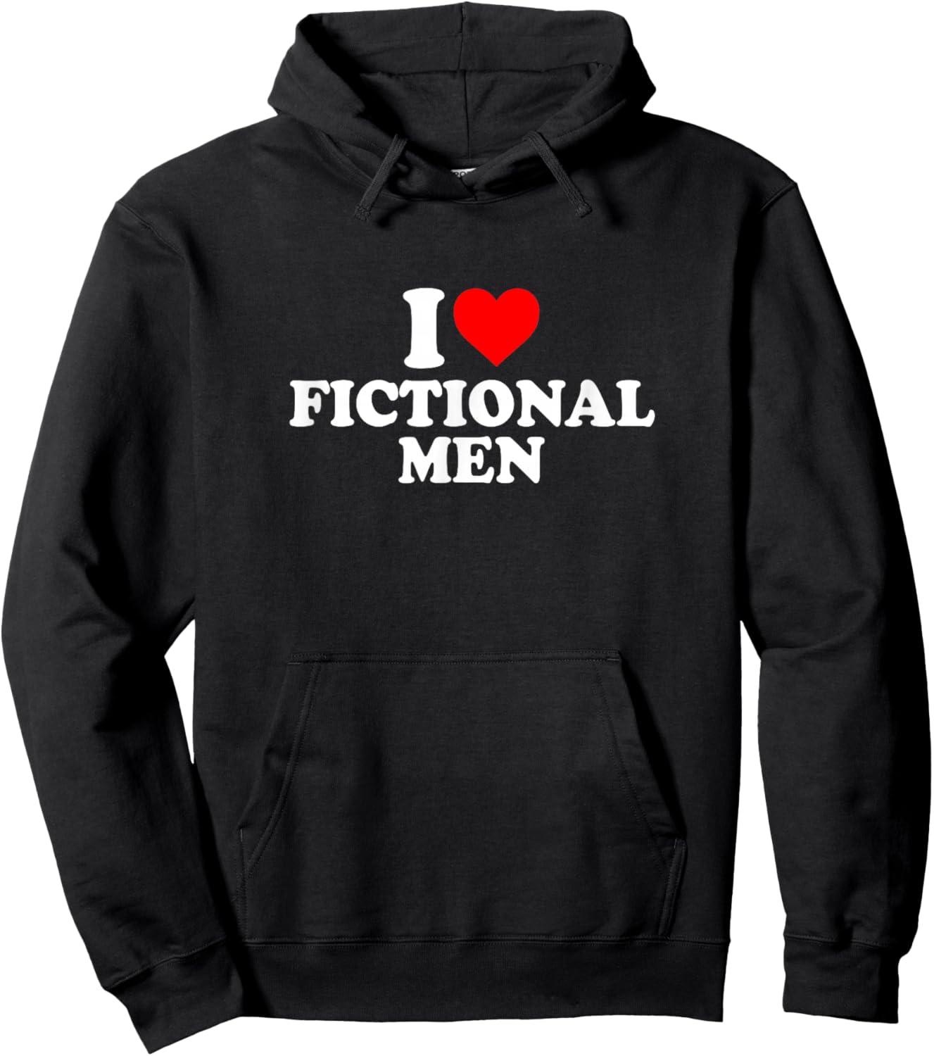 I Love Heart Fictional Men Simple Cute Funny Books Reading Hoodie - Hoodie | Black