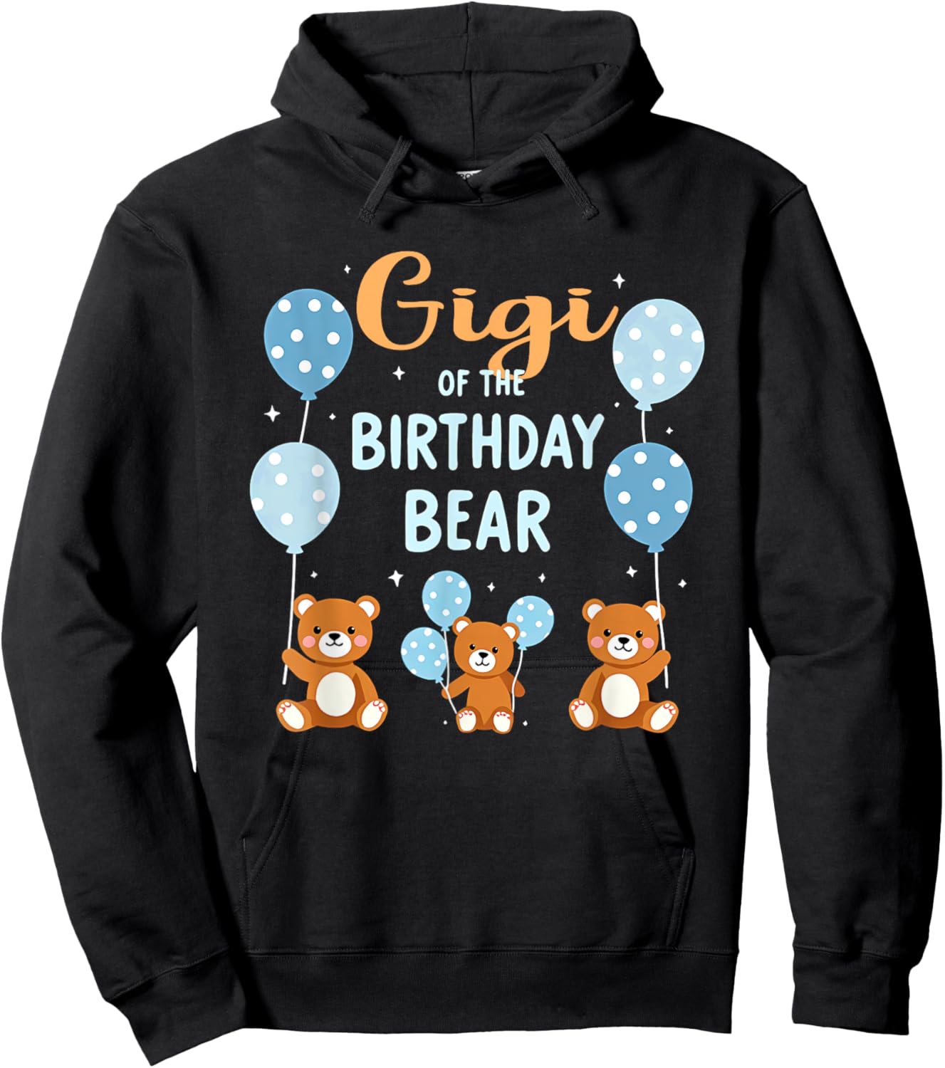Birthday Bear Grandmother Gigi Of The Birthday Boy Hoodie - Hoodie | Black