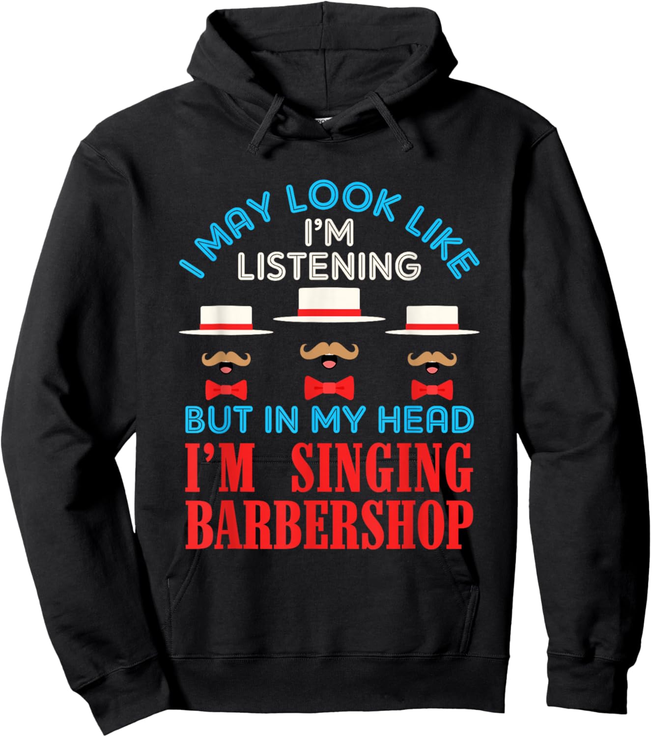 Singing Barbershop Funny Harmony Singer Music Quartet Hoodie - Hoodie | Black