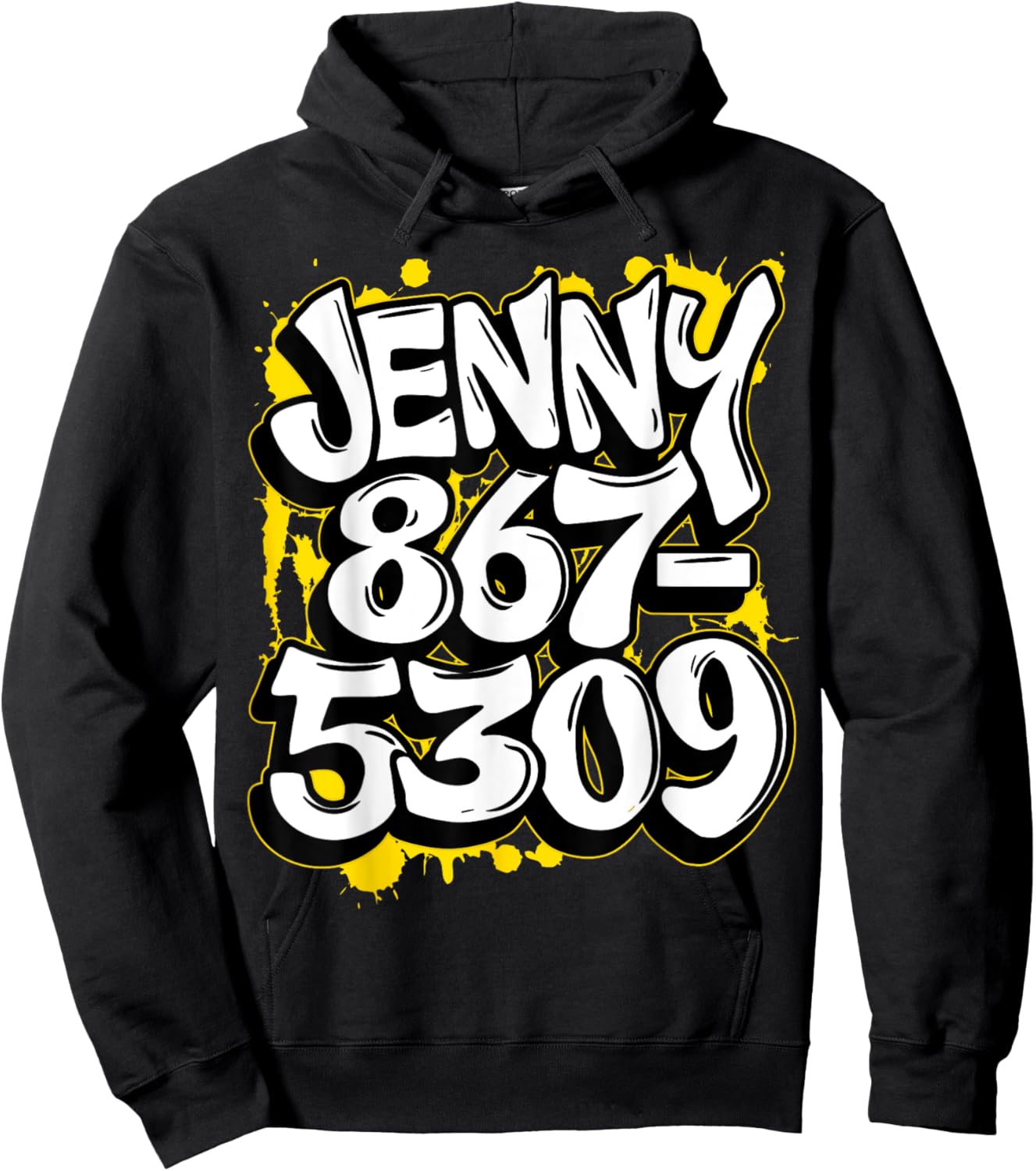 Nostalgic Jenny Phone Number 867-5309 Funny 80s Retro Hoodie - Hoodie | Black