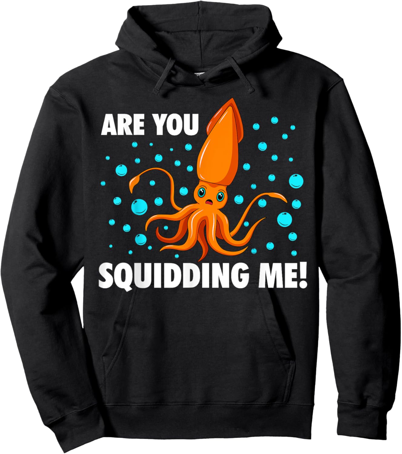 Best Squid Art For Kids Men Women Adult Octopus Lover Squid Hoodie - Hoodie | Black