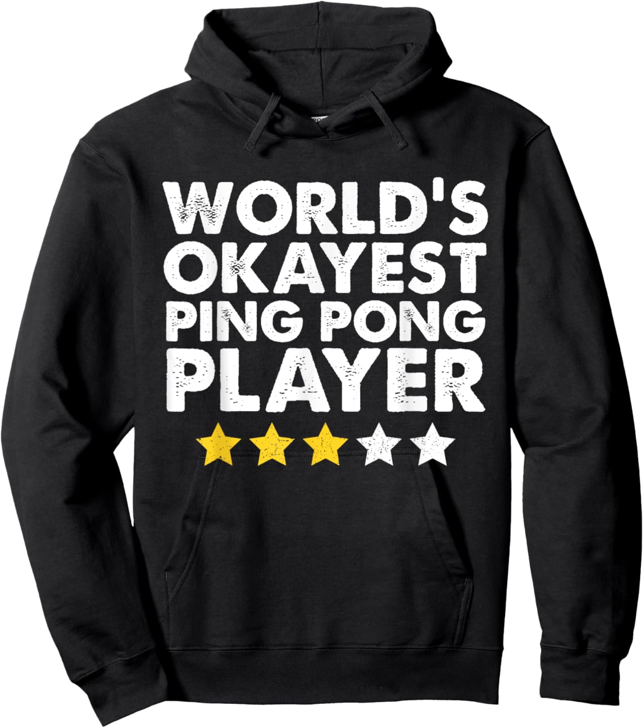 World's Okayest Ping Pong Player Funny Vintage Table Tennis Hoodie - Hoodie | Black