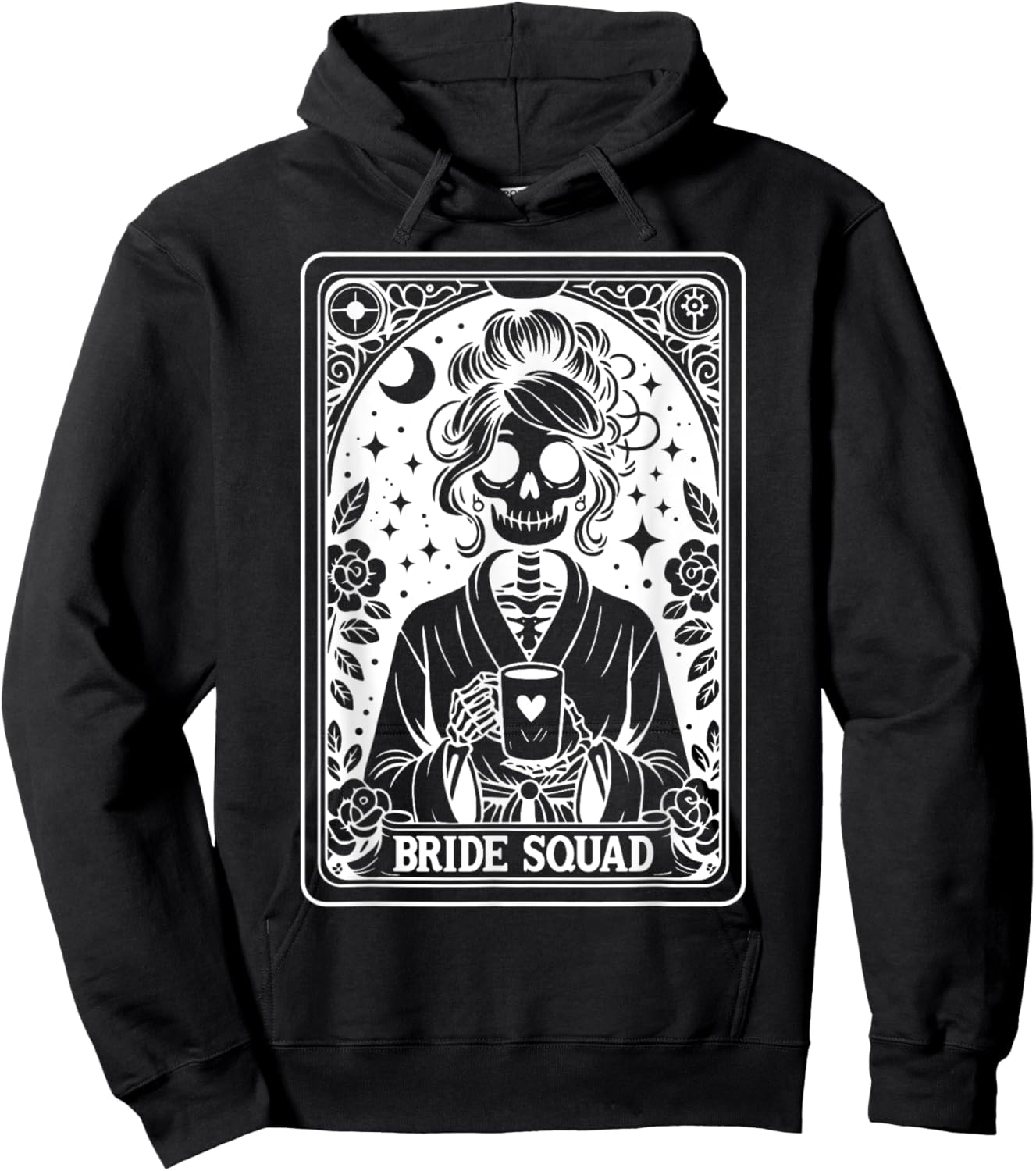 Bride Squad Tarot Card Bride Coven Gothic Bachelorette Hoodie - Hoodie | Black