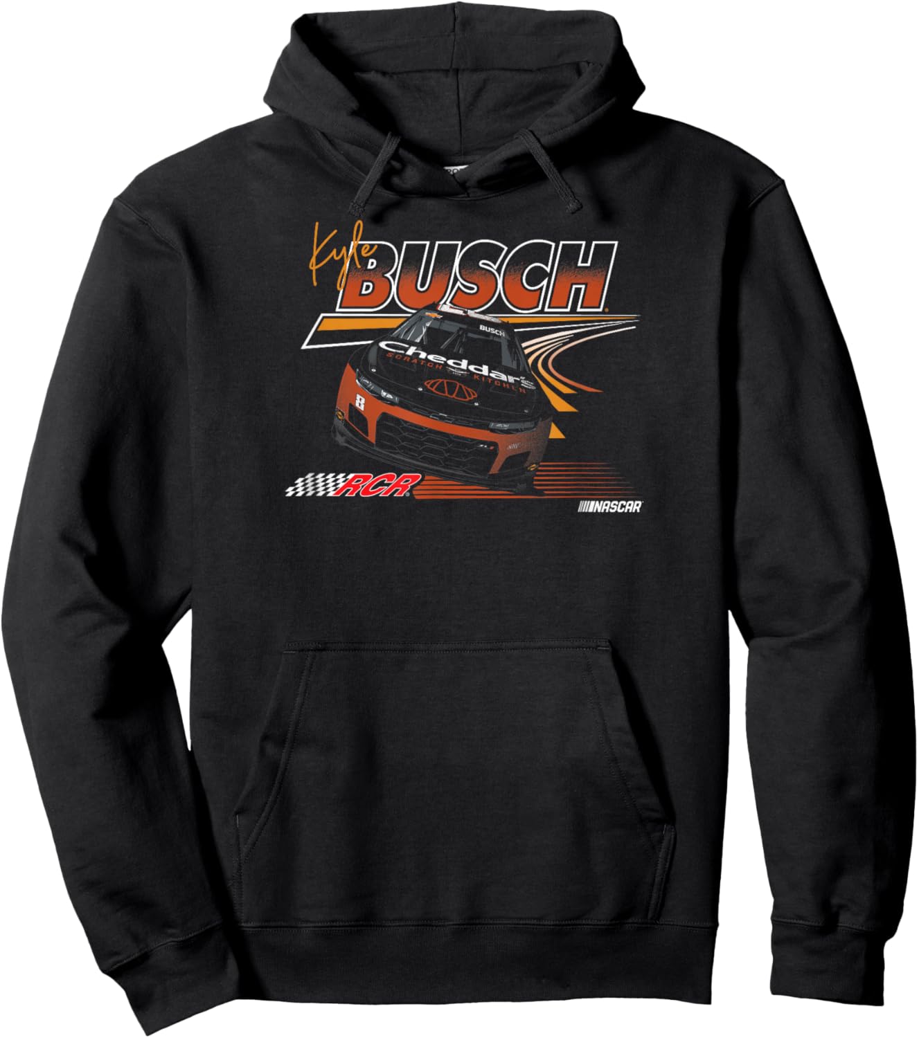 NASCAR - Kyle Busch RCR Race Lines Black Hoodie - Hoodie | Black