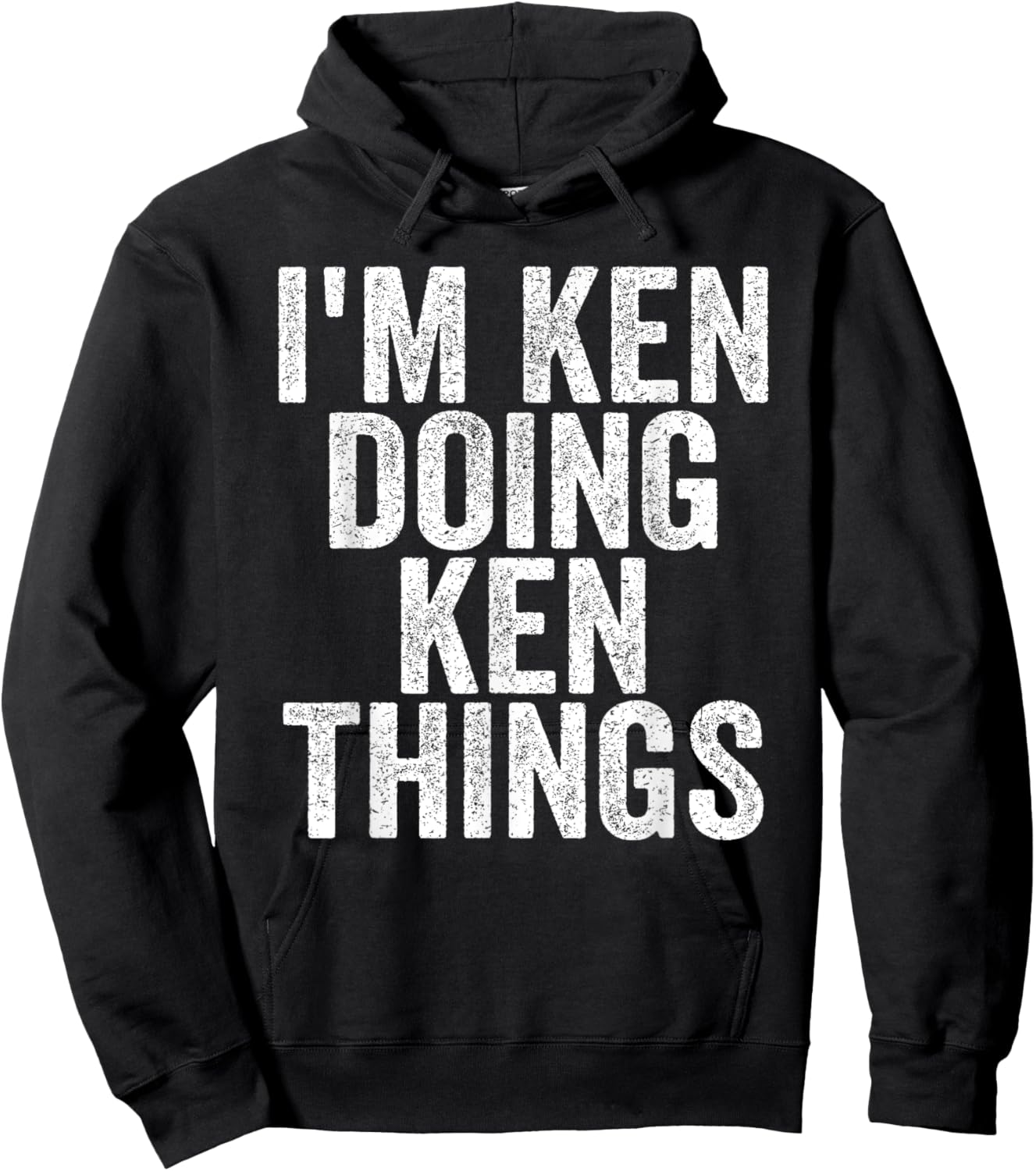 I'm Ken Doing Ken Things Funny Saying - -Adults, Kids - Black - Small - Short Sleeve Hoodie - Hoodie | Black