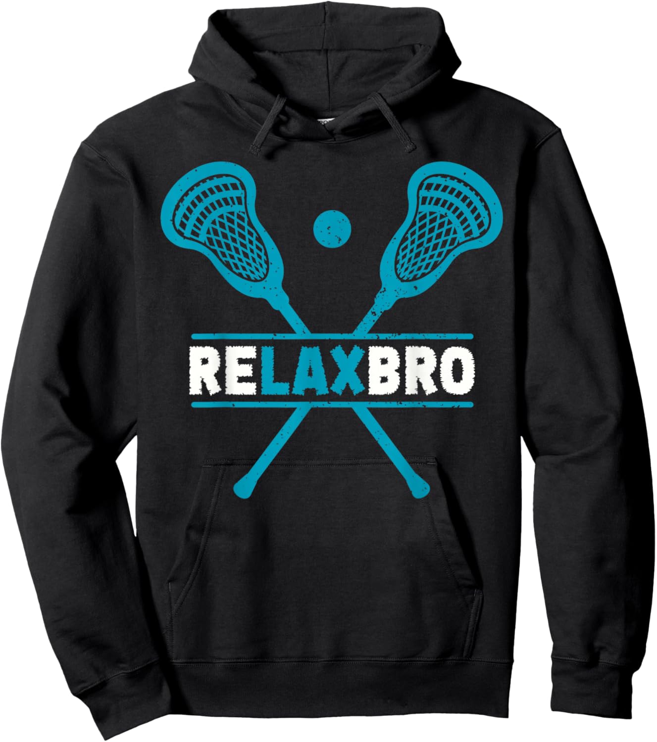 Funny Lacrosse Player Humor Relax Bro Lax Sports Athlete Hoodie - Hoodie | Black