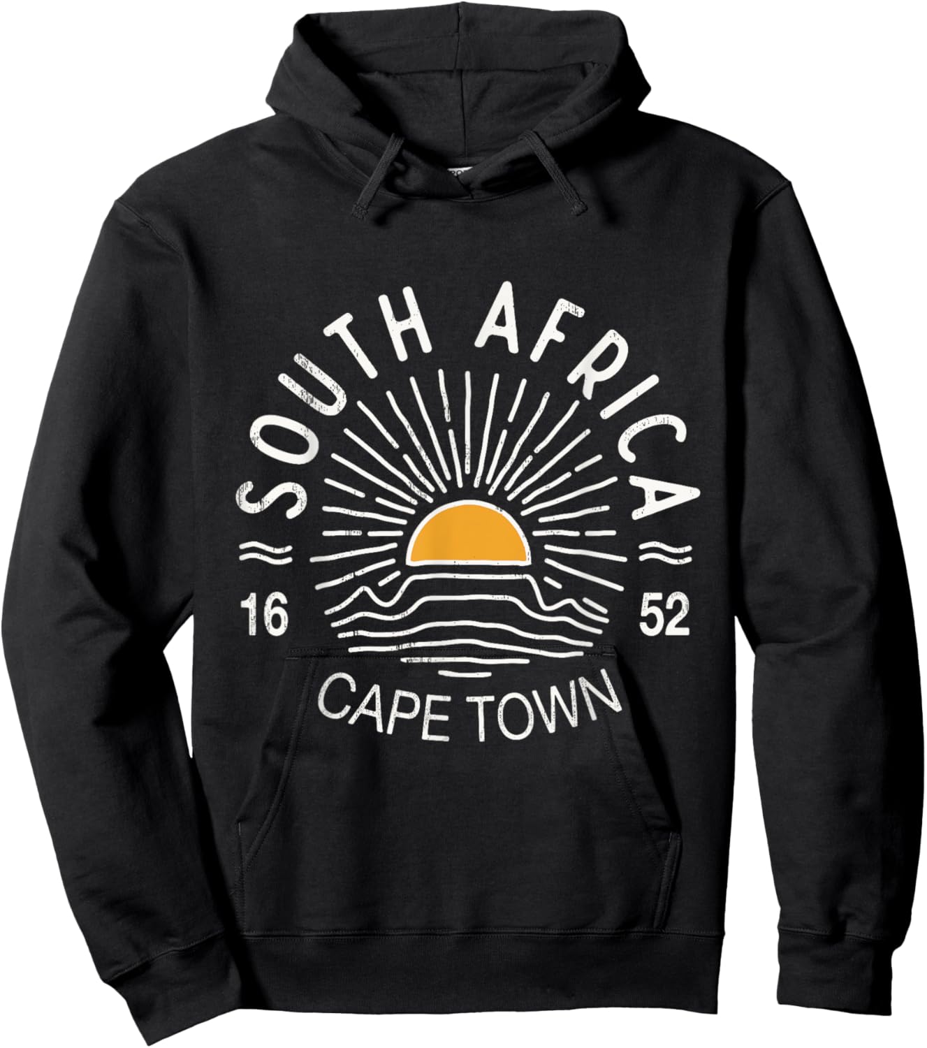 Cape Town South Africa Souvenir Vintage Retro Sunset Hoodie - Hoodie | Black