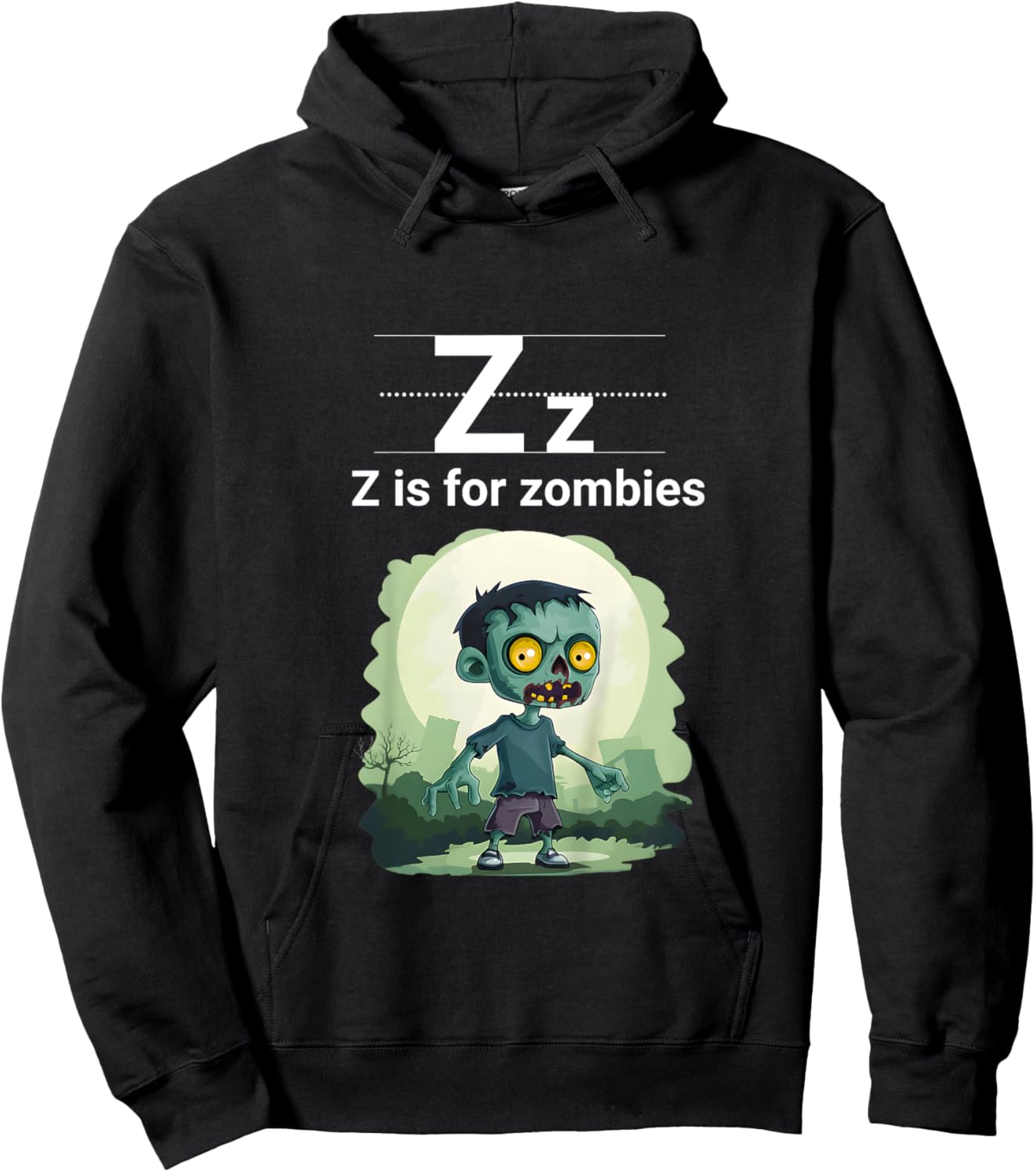 Kids Halloween Zombie Z is for Zombies for Kids Hoodie - Hoodie | Black