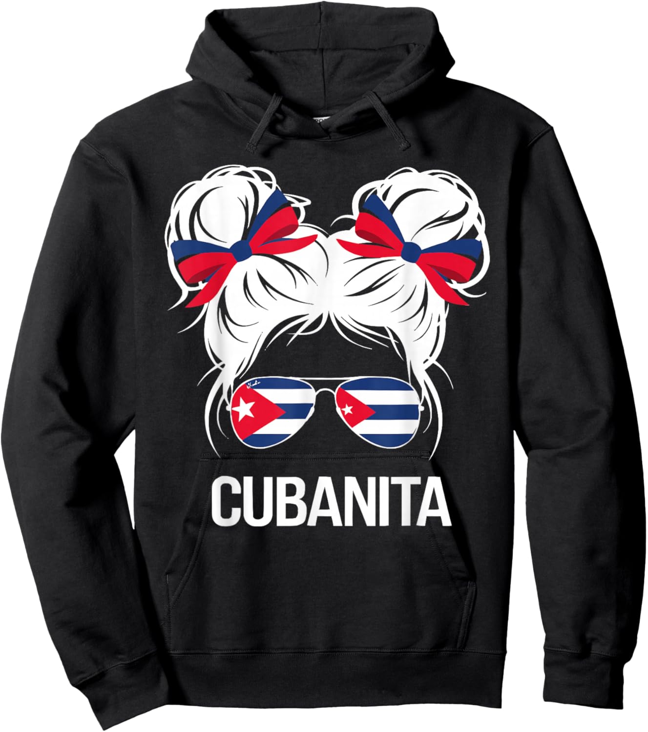 Cubanita I Love Cuba Cuban Pride Cuban Women Cuban Flag Hoodie - Hoodie | Black