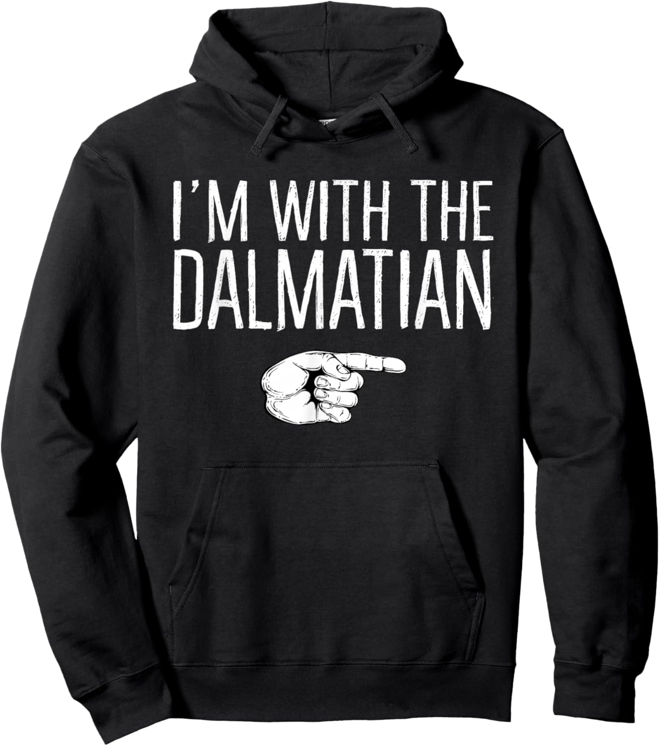 I'm With The Dalmatian Matching Costume Lazy Halloween Party Hoodie - Hoodie | Black