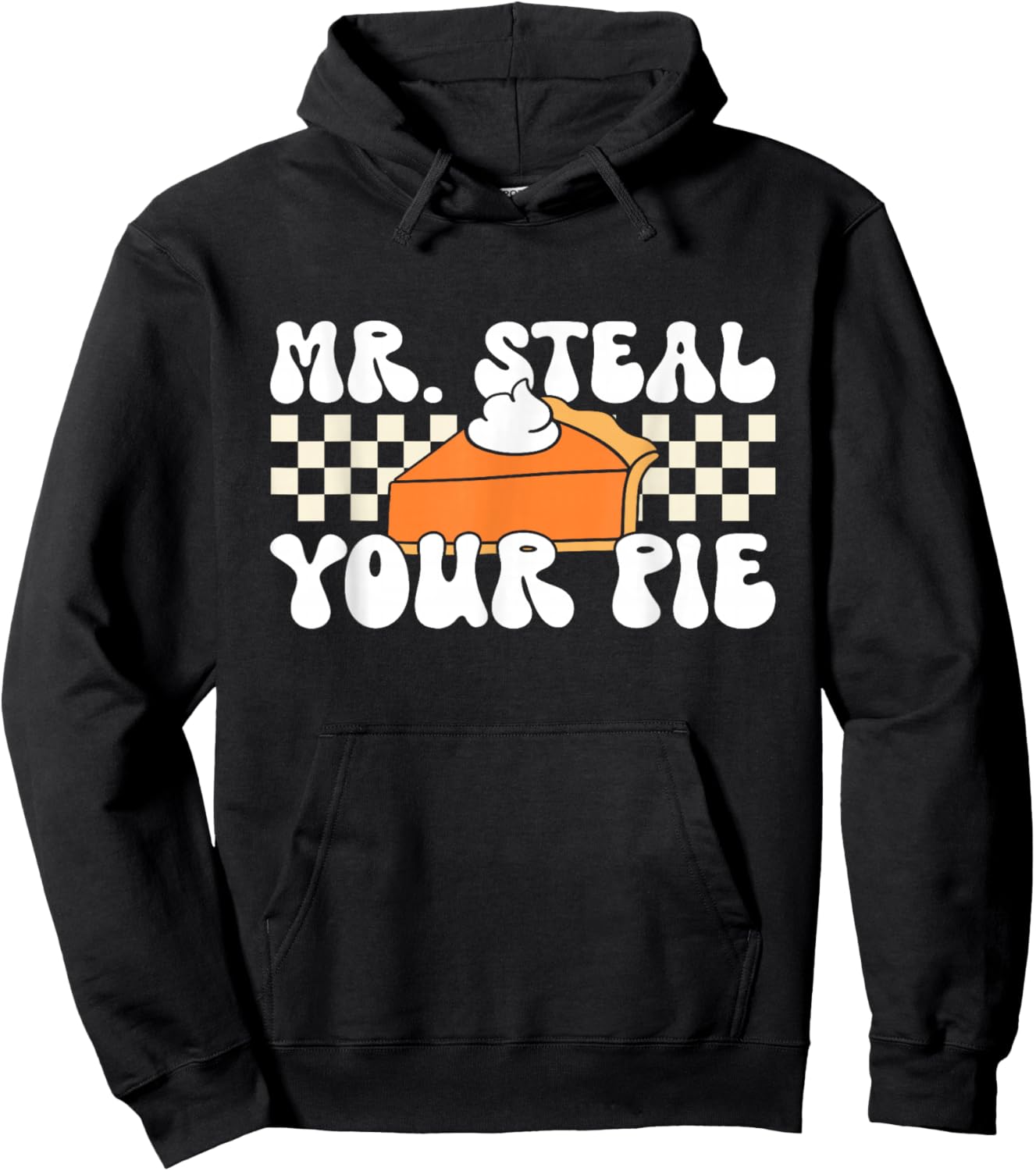Funny Thanksgiving Toddler Boy Mr Steal Your Pie Pumpkin Hoodie - Hoodie | Black