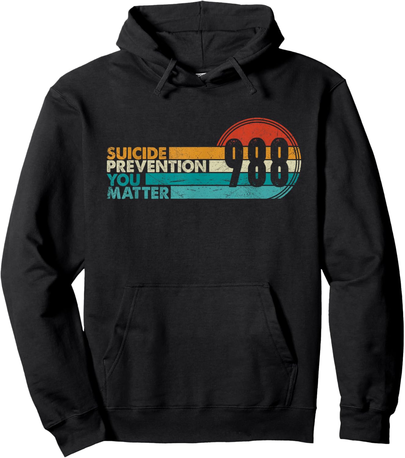 988 Shirt Suicide Prevention Lifeline 988 Awareness 988 Hoodie - Hoodie | Black
