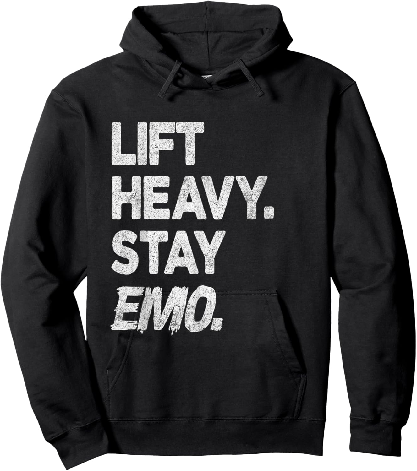 Lift Heavy Stay Emo Gym and Fitness Weightlifting Emo Lover Hoodie - Hoodie | Black