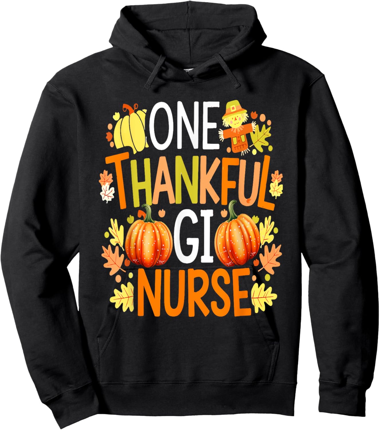 Gastro One Thankful Gastroenterology Gi Nurse Thanksgiving Hoodie - Hoodie | Black