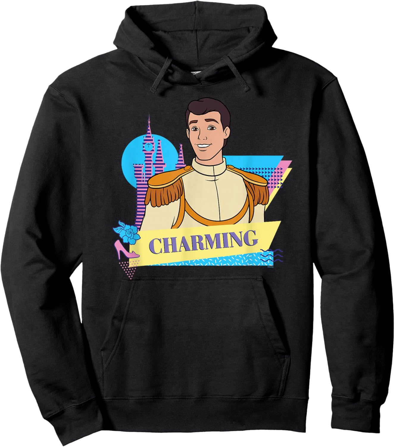 Disney Cinderella Retro Couples Matching Prince Charming Hoodie - Hoodie | Black