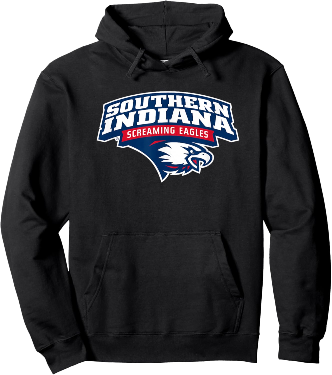 University of Southern Indiana USI Eagles Stacked Hoodie - Hoodie | Black