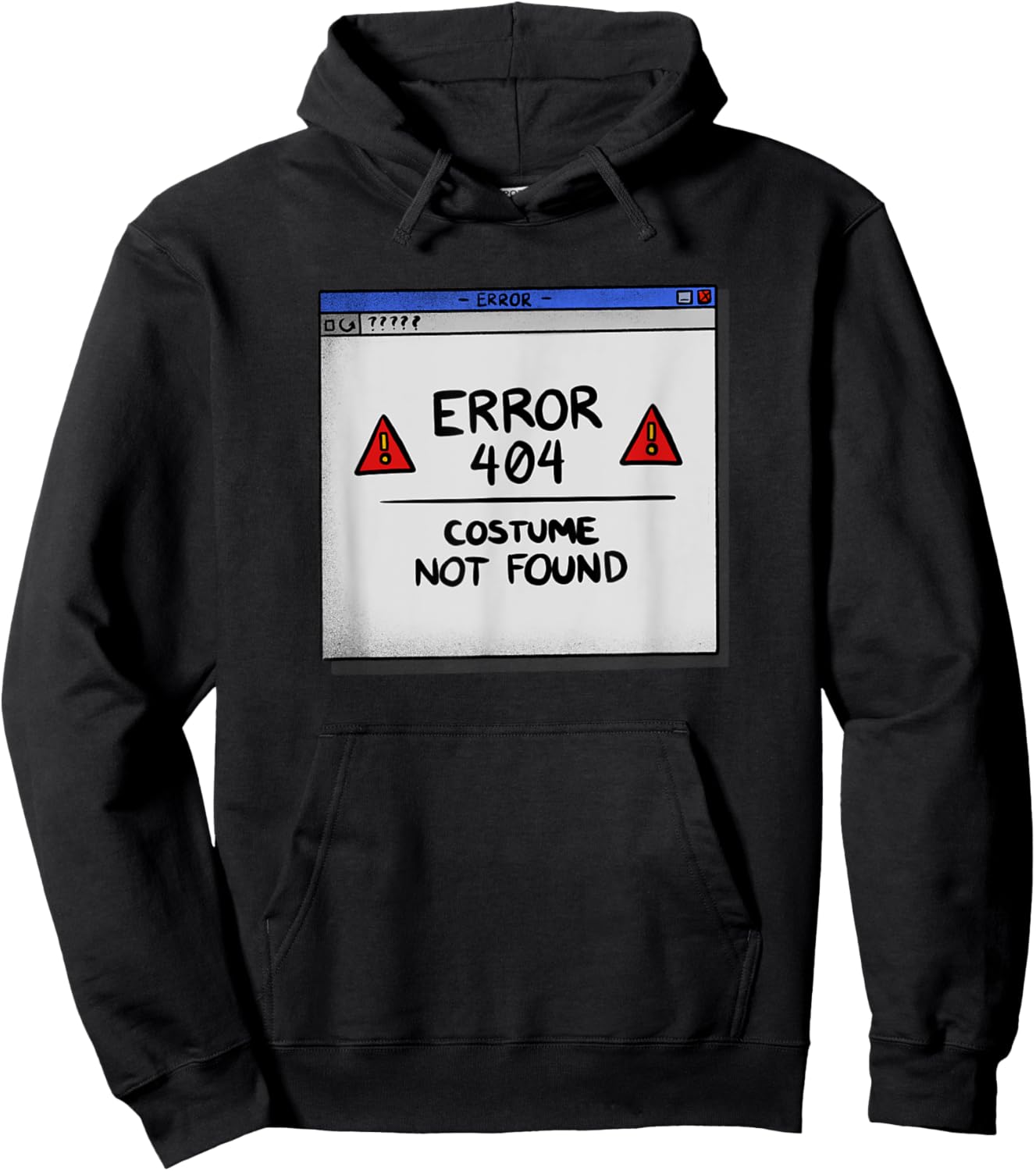 Error 404 Costume Not Found Lazy Halloween Costume Funny Hoodie - Hoodie | Black