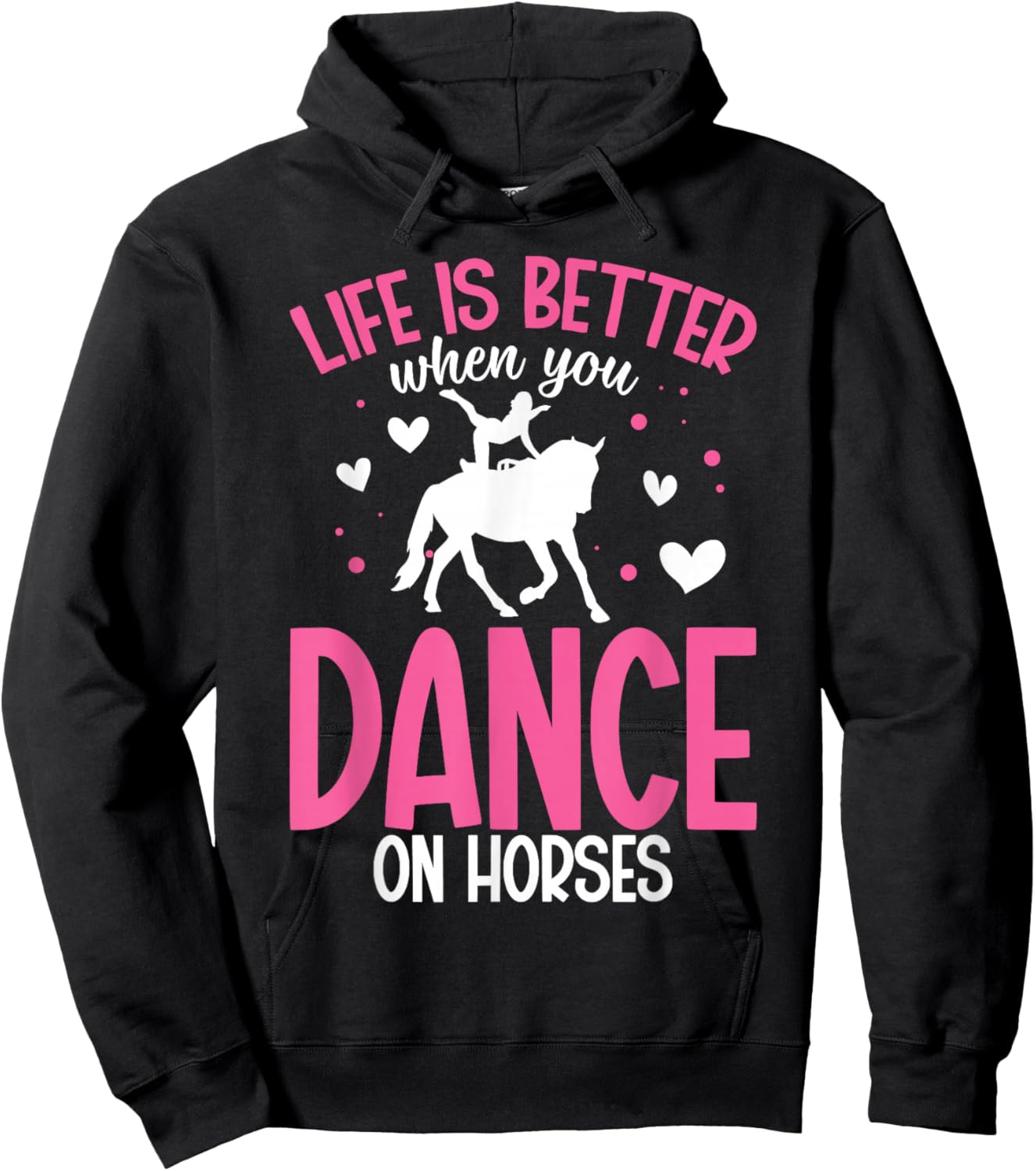 Horse Dancing Gymnastics Artistic Equestrian Horse Vaulter Hoodie - Hoodie | Black
