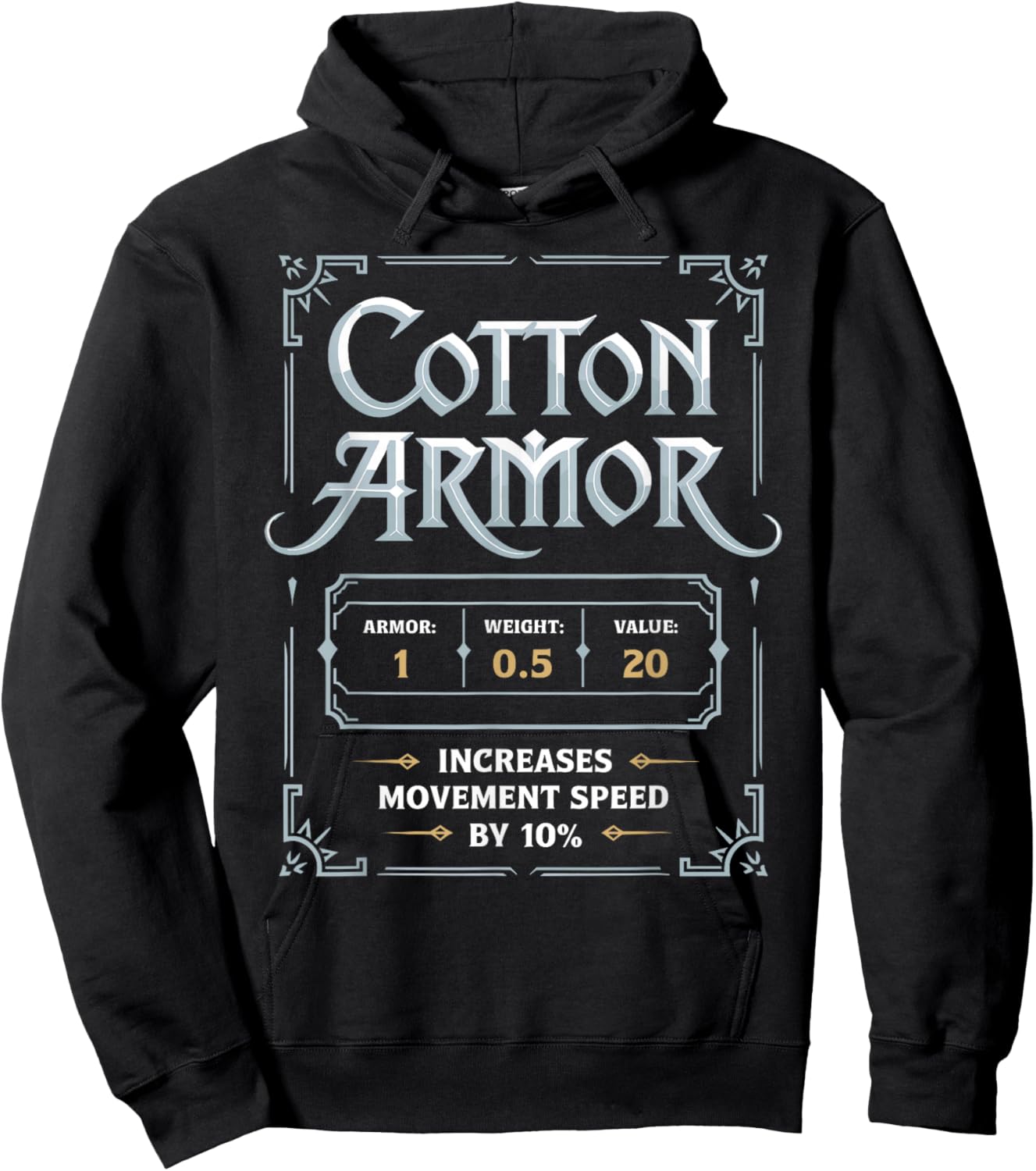 RPG Geek PC Game MMORPG Costume Roleplay Gaming Cotton Armor Hoodie - Hoodie | Black