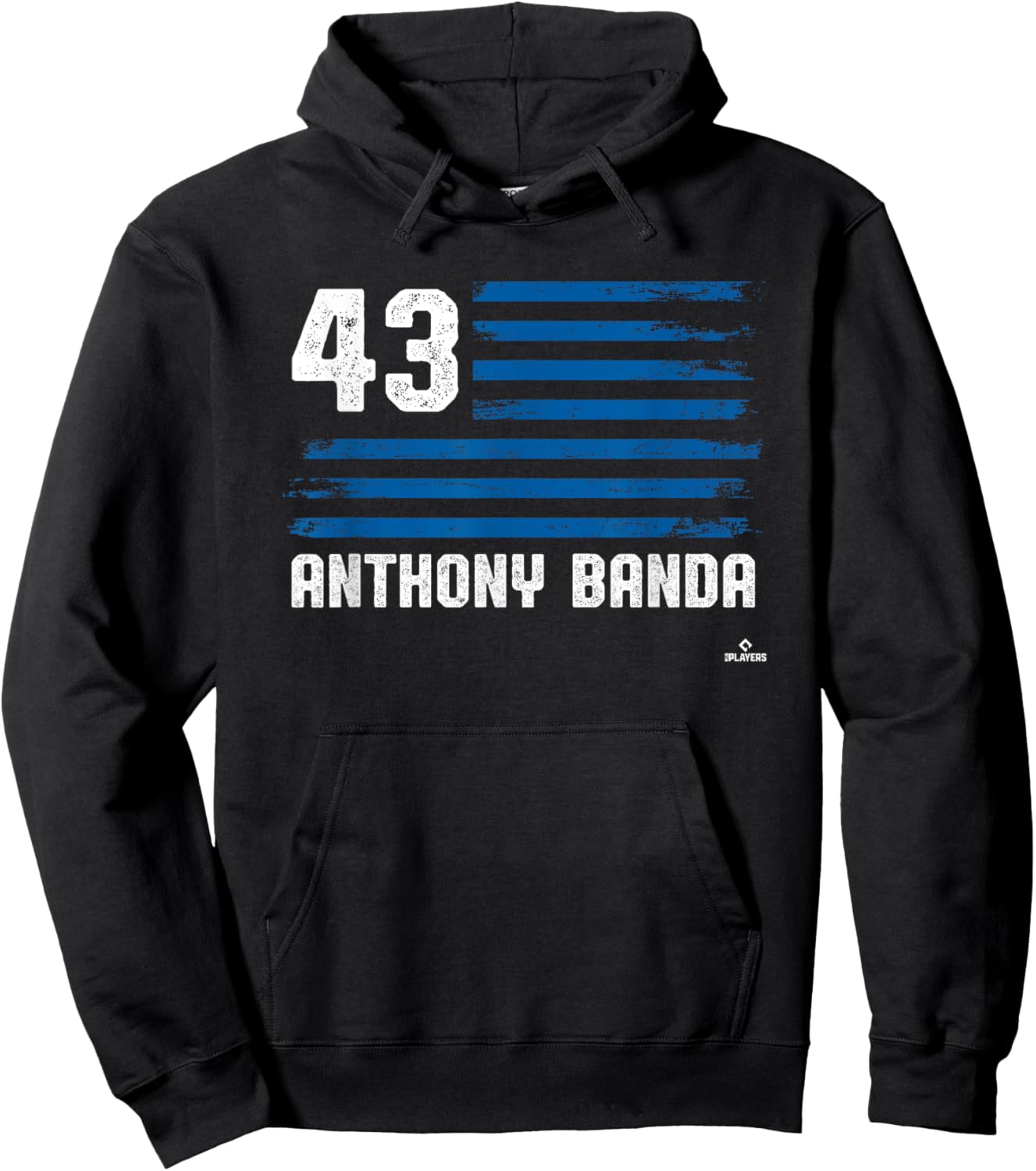 Flag Stripes Anthony Banda Los Angeles Baseball MLBPA Hoodie - Hoodie | Black