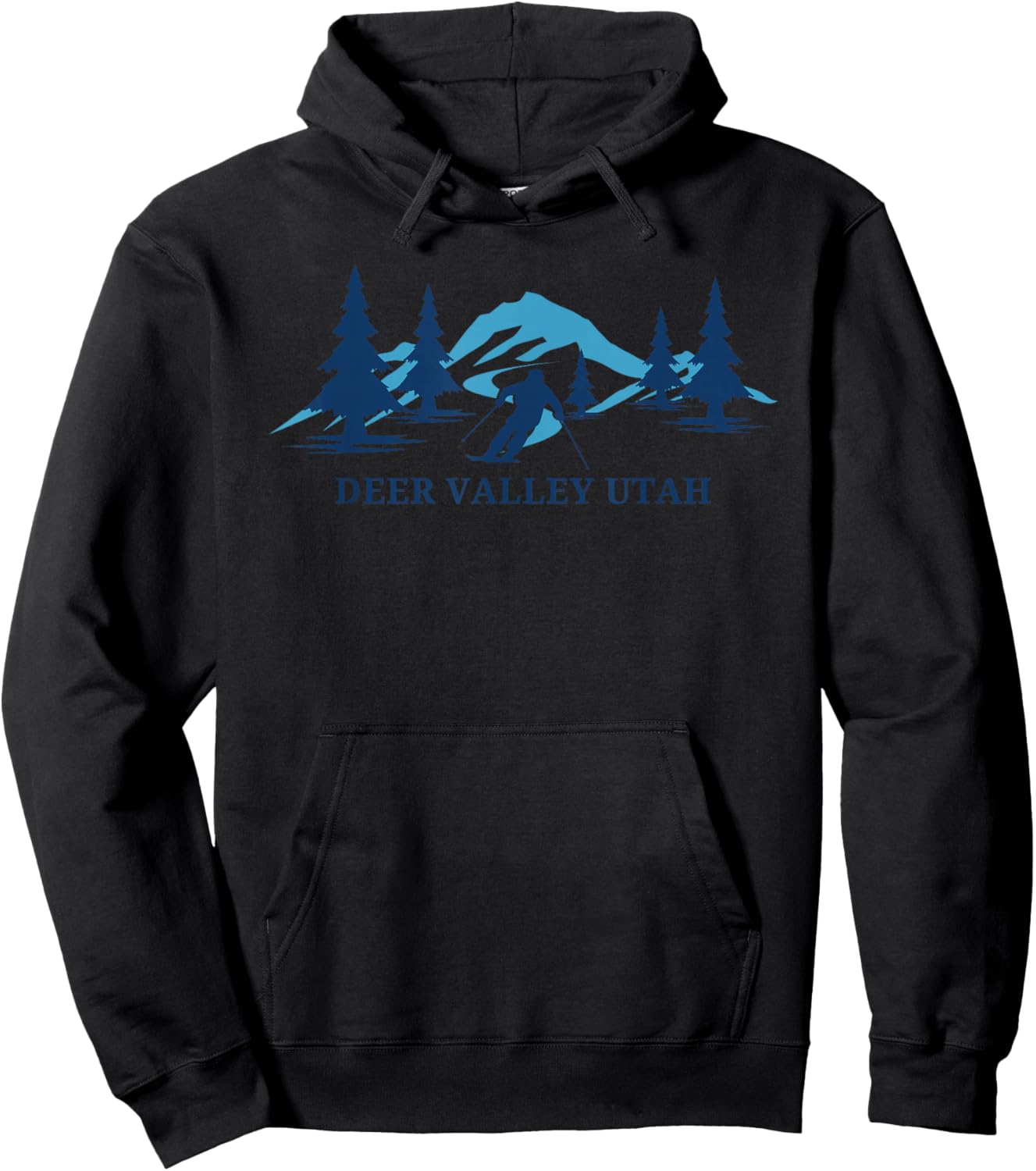 Deer Valley Utah Ski Resort Mountains Hoodie - Hoodie | Black