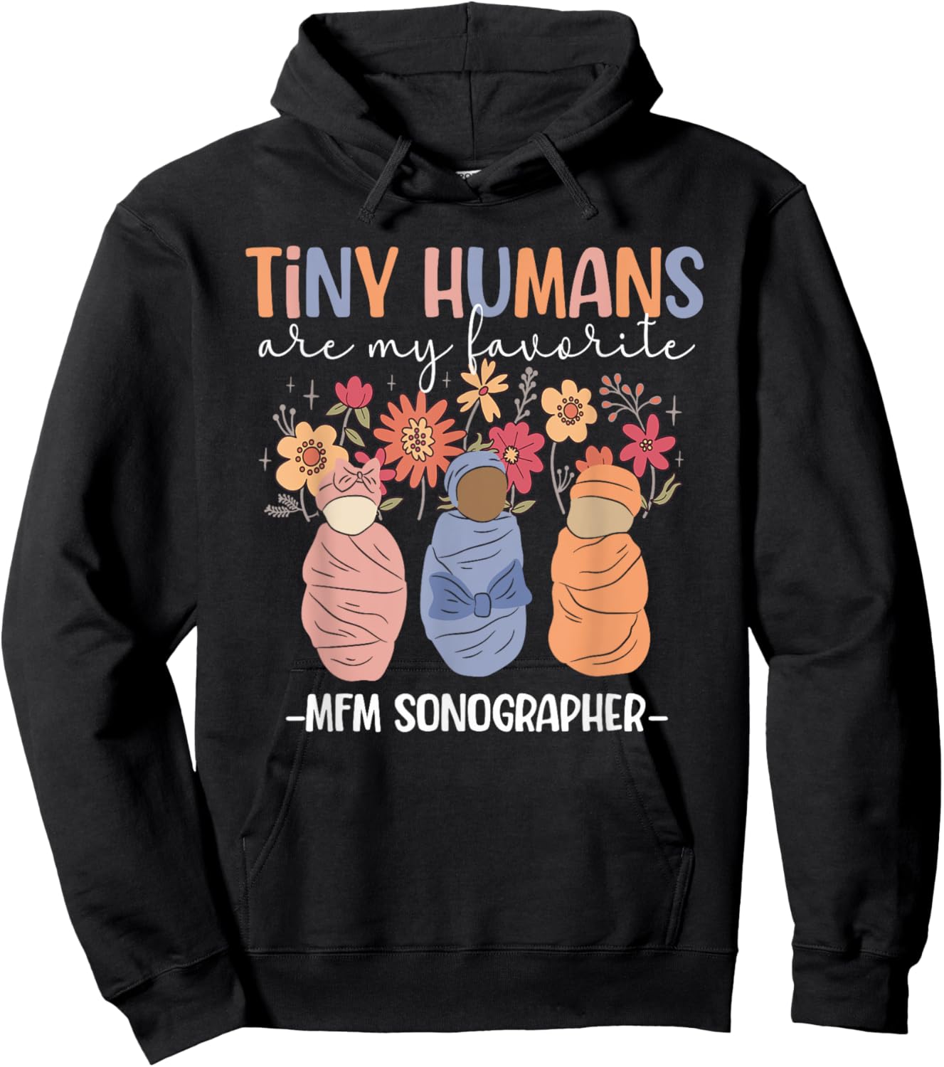 Best MFM Sonographer Maternal Fetal Medicine Sonographer Hoodie - Hoodie | Black