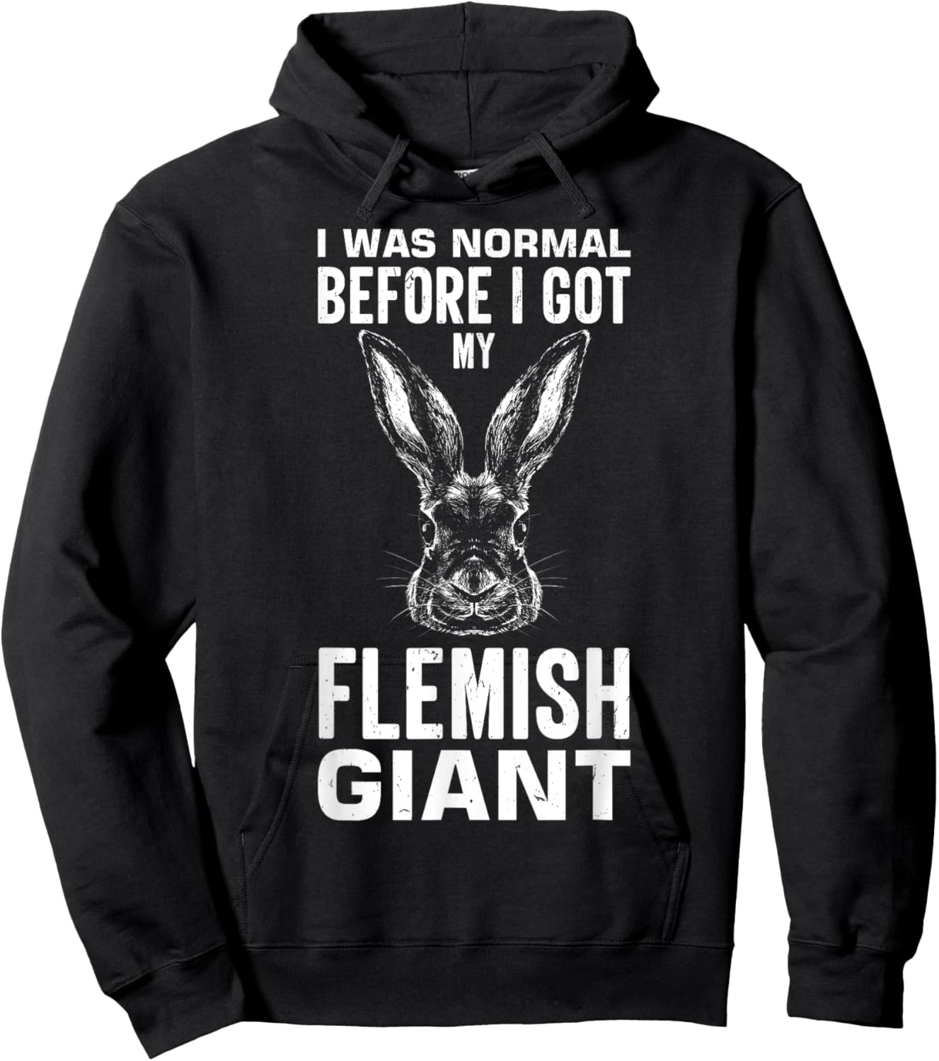 Rabbit Lover Design with Flemish Giant Hoodie - Hoodie | Black