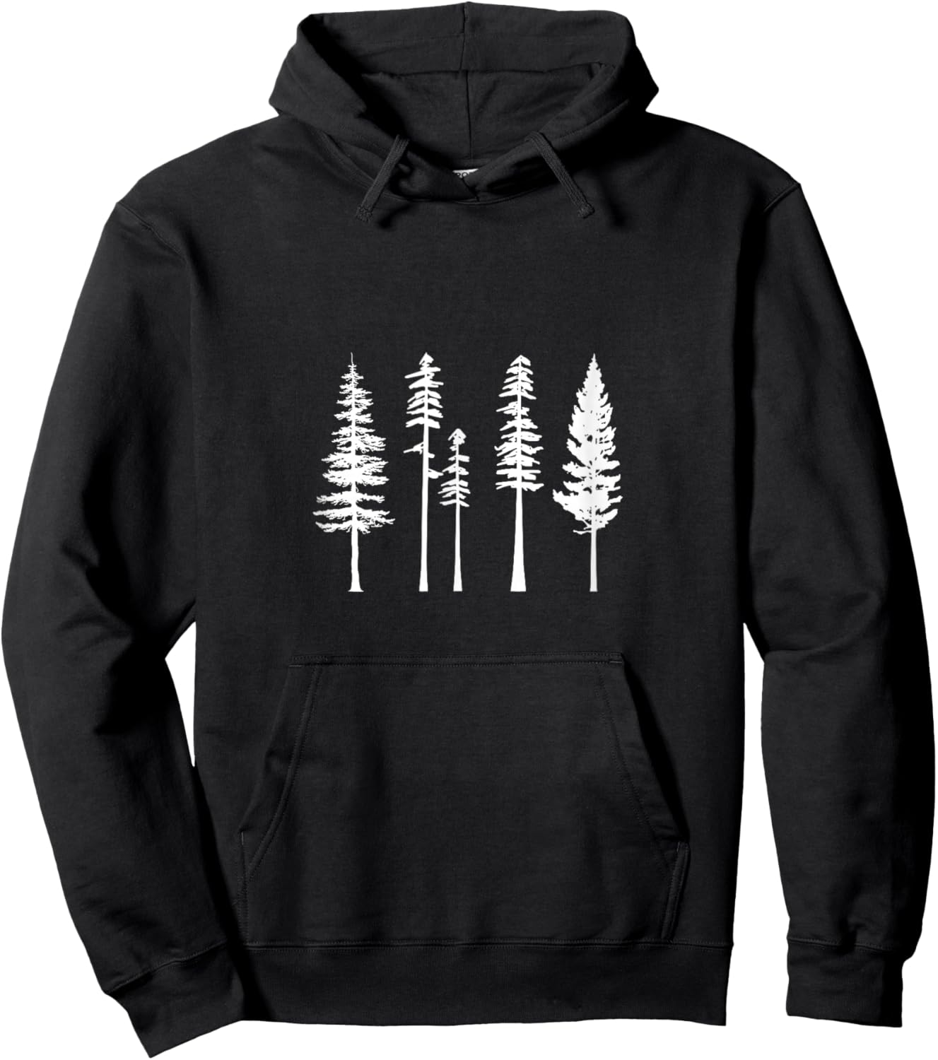 Pine Tree , Evergreen Forest , Nature Lover Hoodie - Hoodie | Black