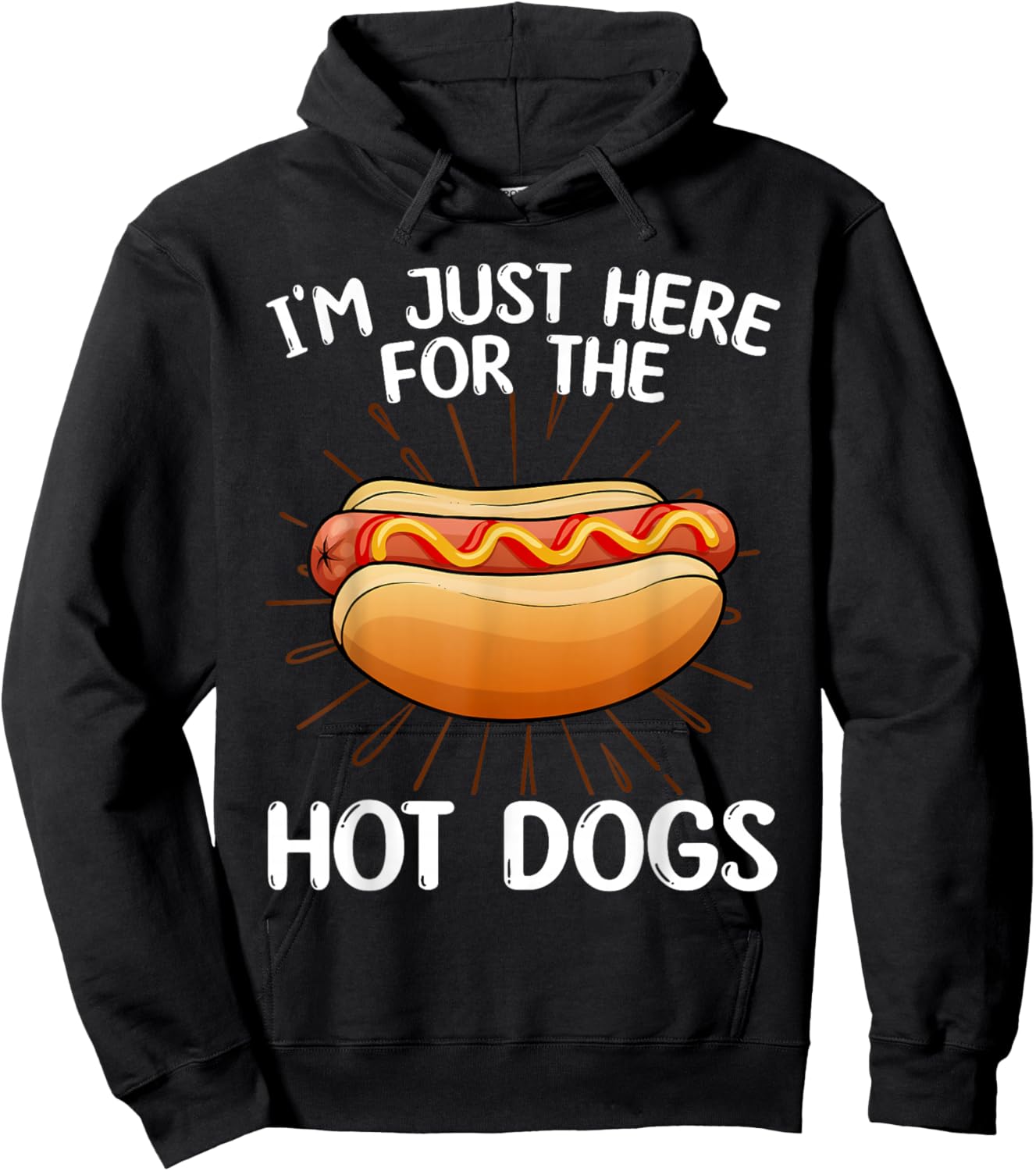 Funny Hot Dog Art Women Kids Hot Dog Stand Hot Dog Hoodie - Hoodie | Black