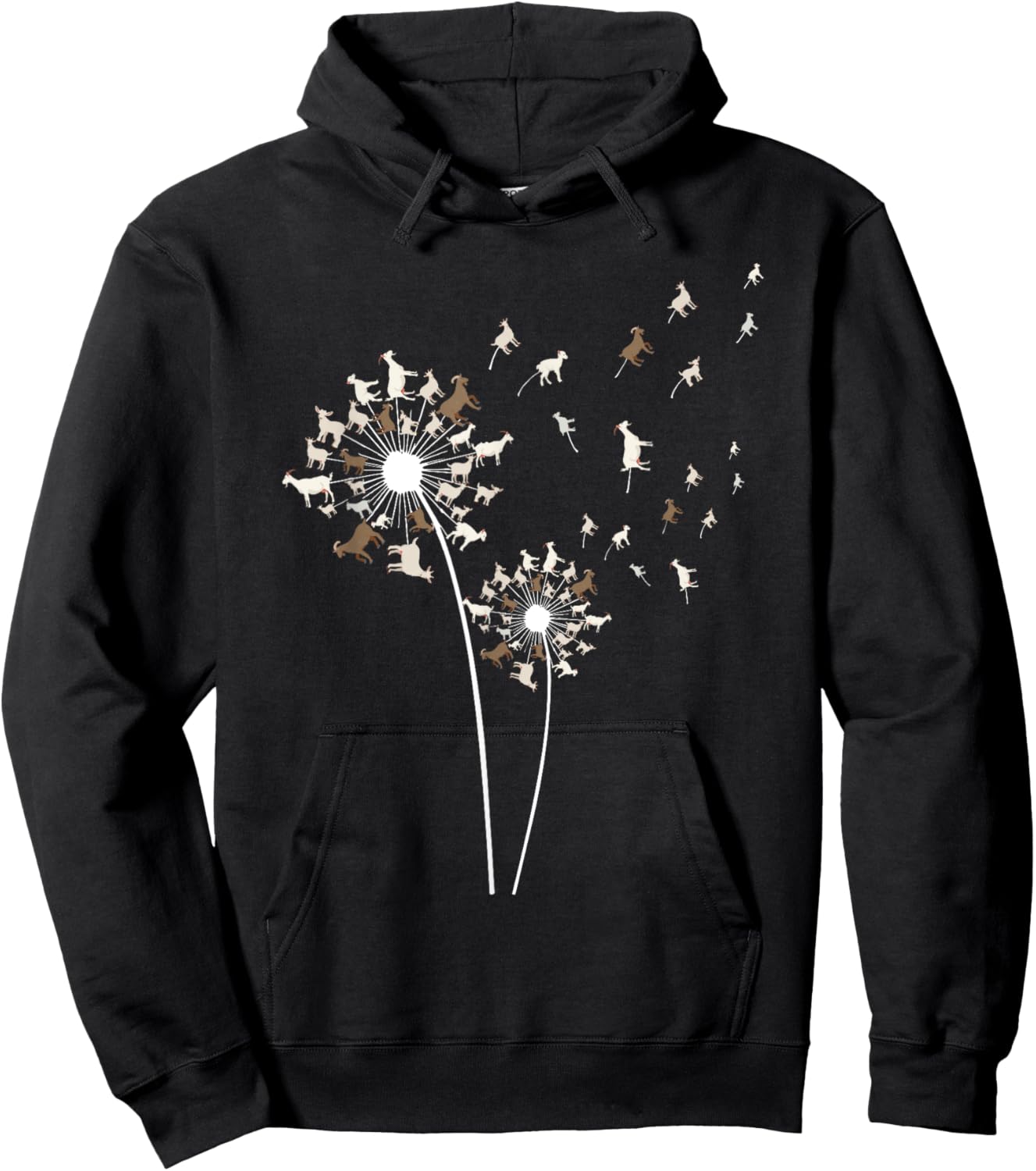 Cute Goat Design Women Farmer Domestic Goat Lovers Hoodie - Hoodie | Black