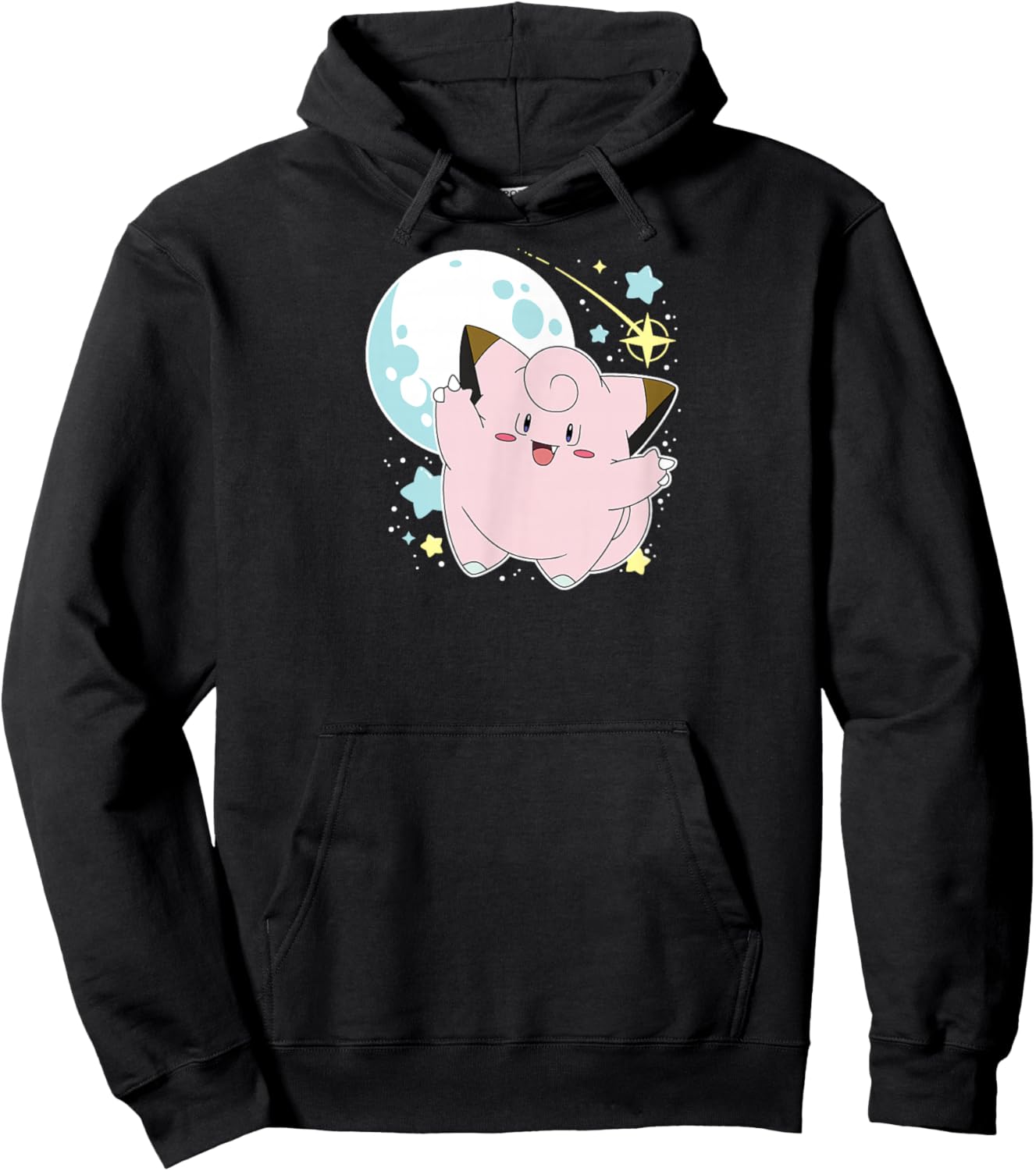 Pokémon - Clefairy Celestial Moon and Stars Hoodie - Hoodie | Black