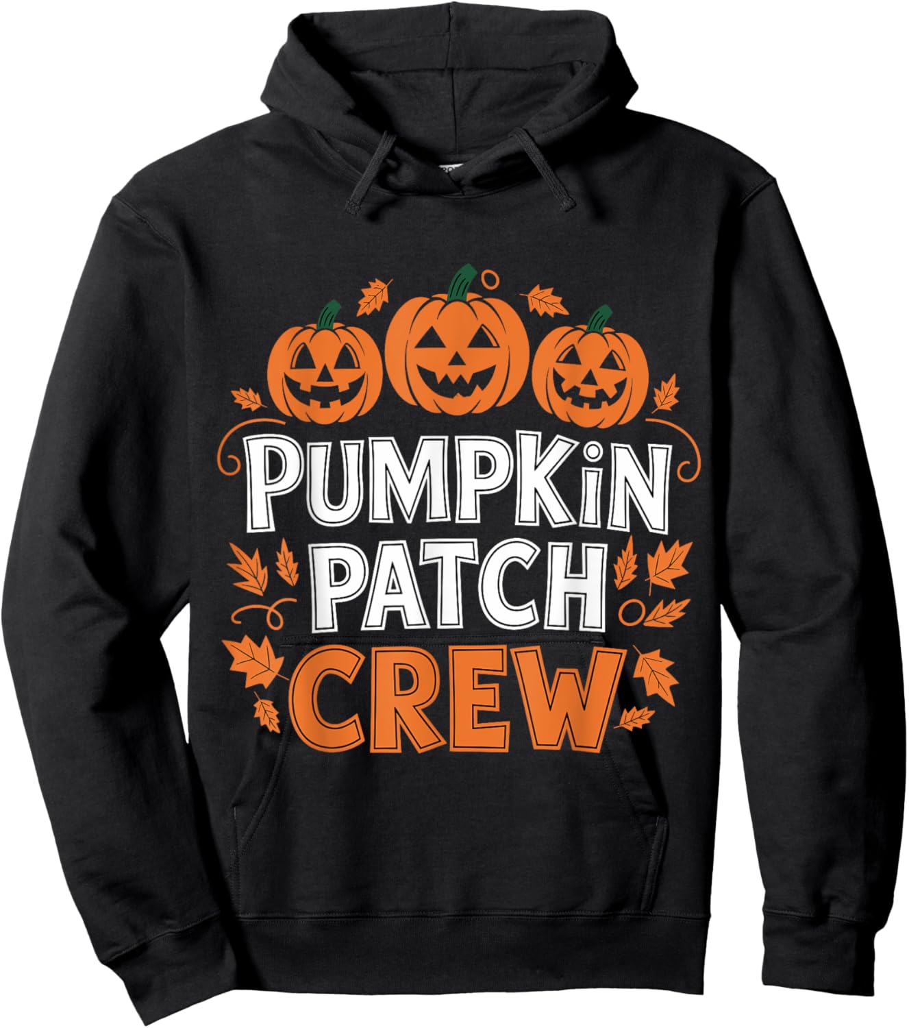 Pumpkin Patch Crew Funny Pumpkin Patch Squad Thanksgiving Hoodie - Hoodie | Black