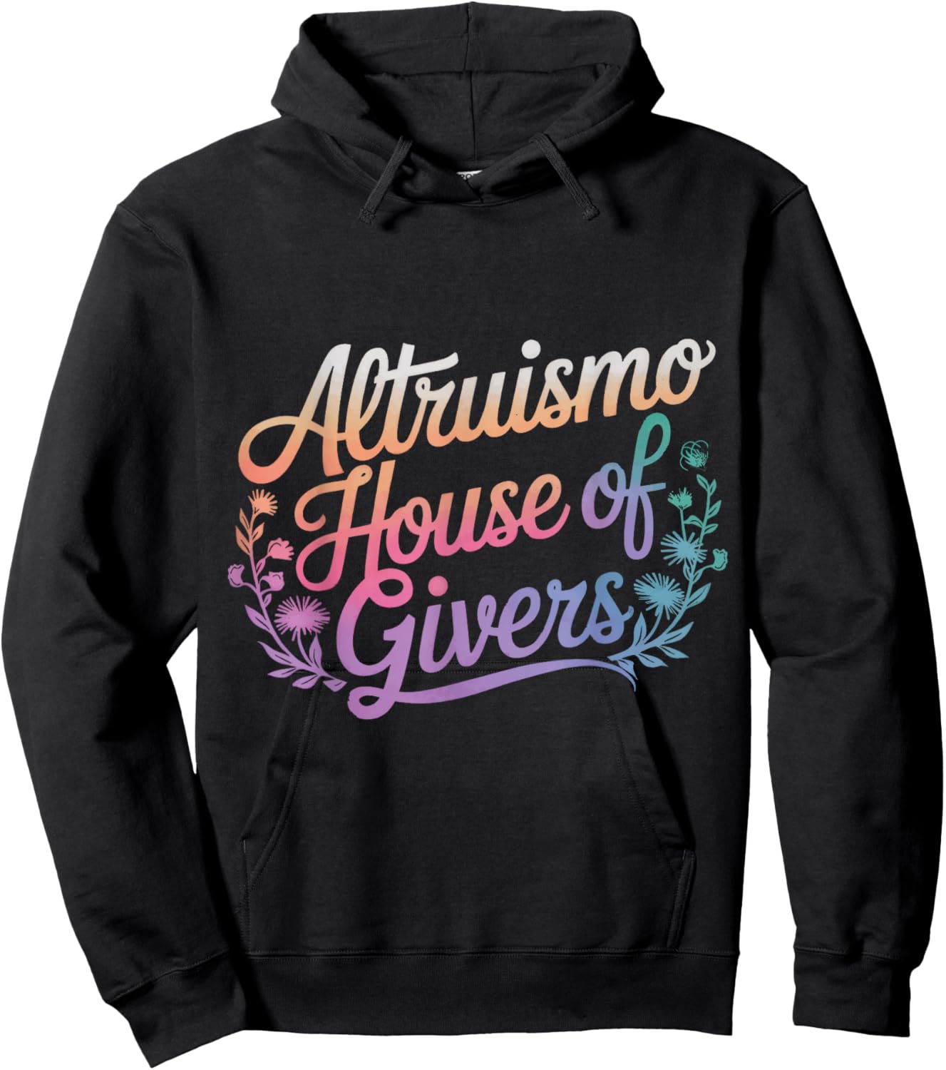 Altruismo House Of Givers - -Adult, Educators, Students, Altruistic Individuals - Black - Small - Short Sleeve - Modern - - Polyester 100% Hoodie - Hoodie | Black