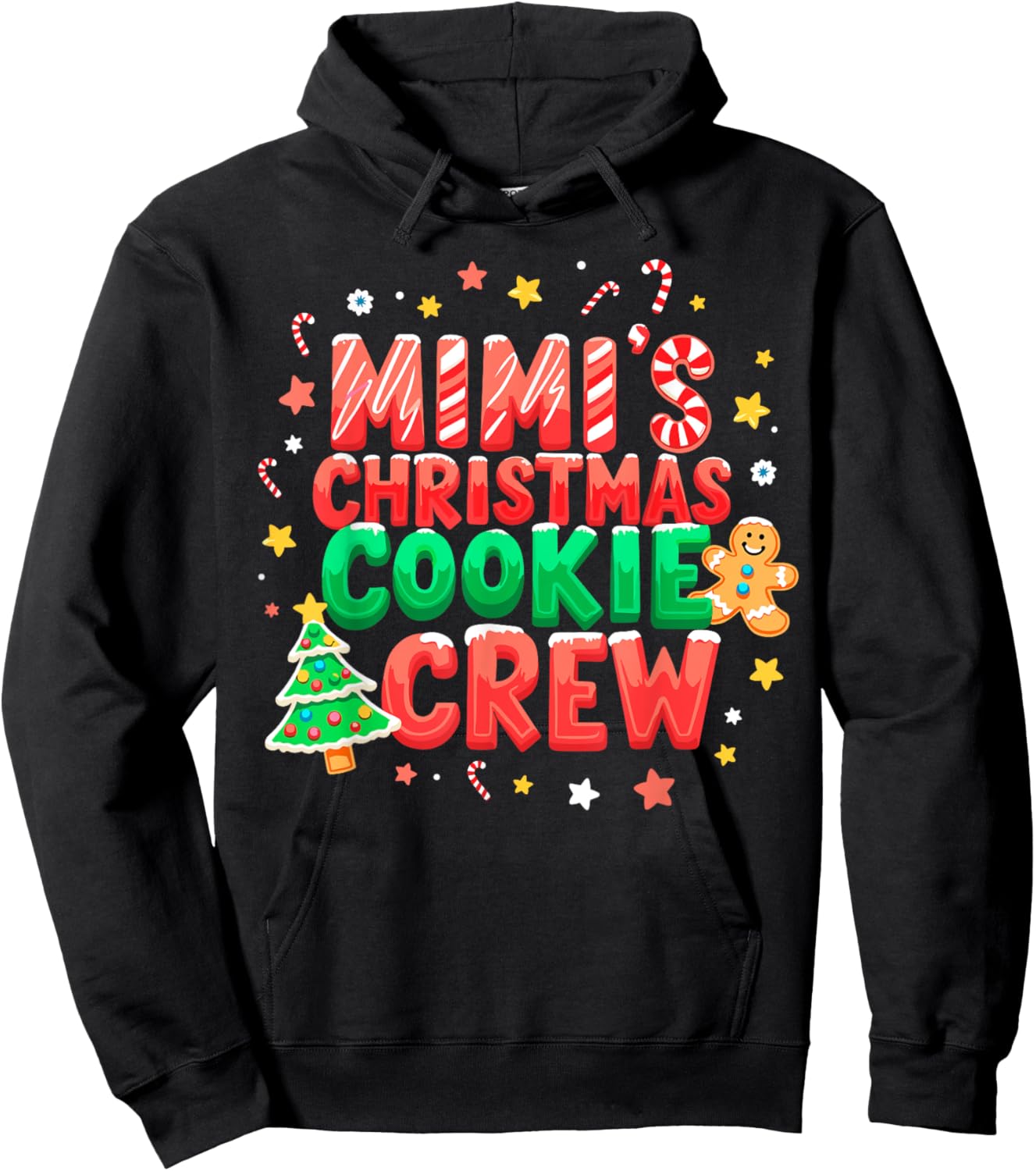 Mimi's Christmas Cookie Baking Crew Funny Xmas Party Hoodie - Hoodie | Black