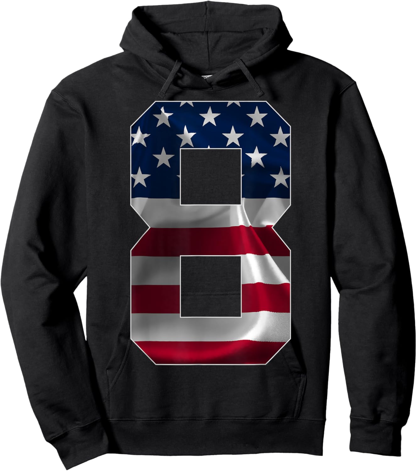 Number 8 Years Old Usa 8th Birthday Hoodie - Hoodie | Black