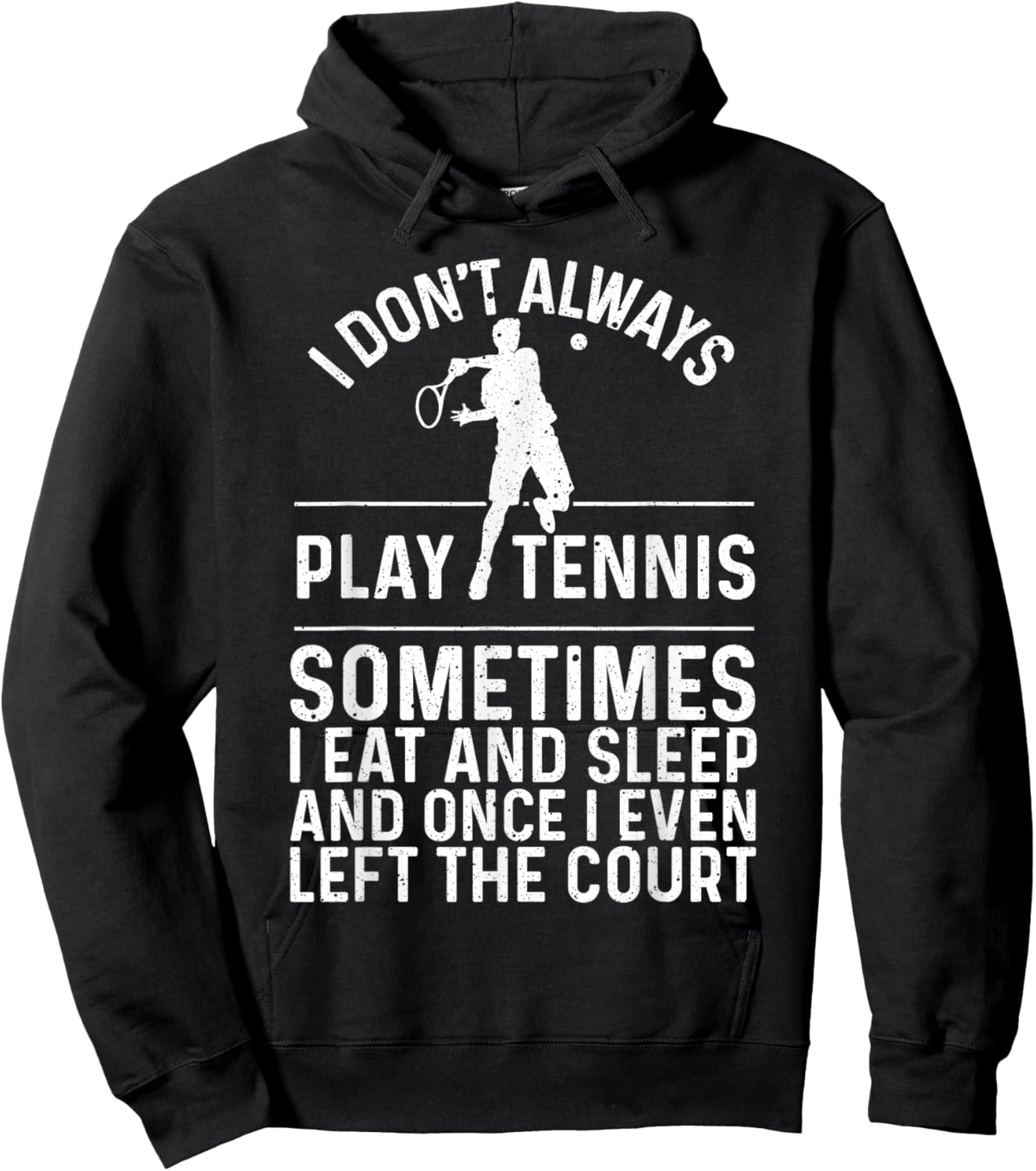 Cute Tennis Art Women Tennis Novelty Tennis Player Hoodie - Hoodie | Black