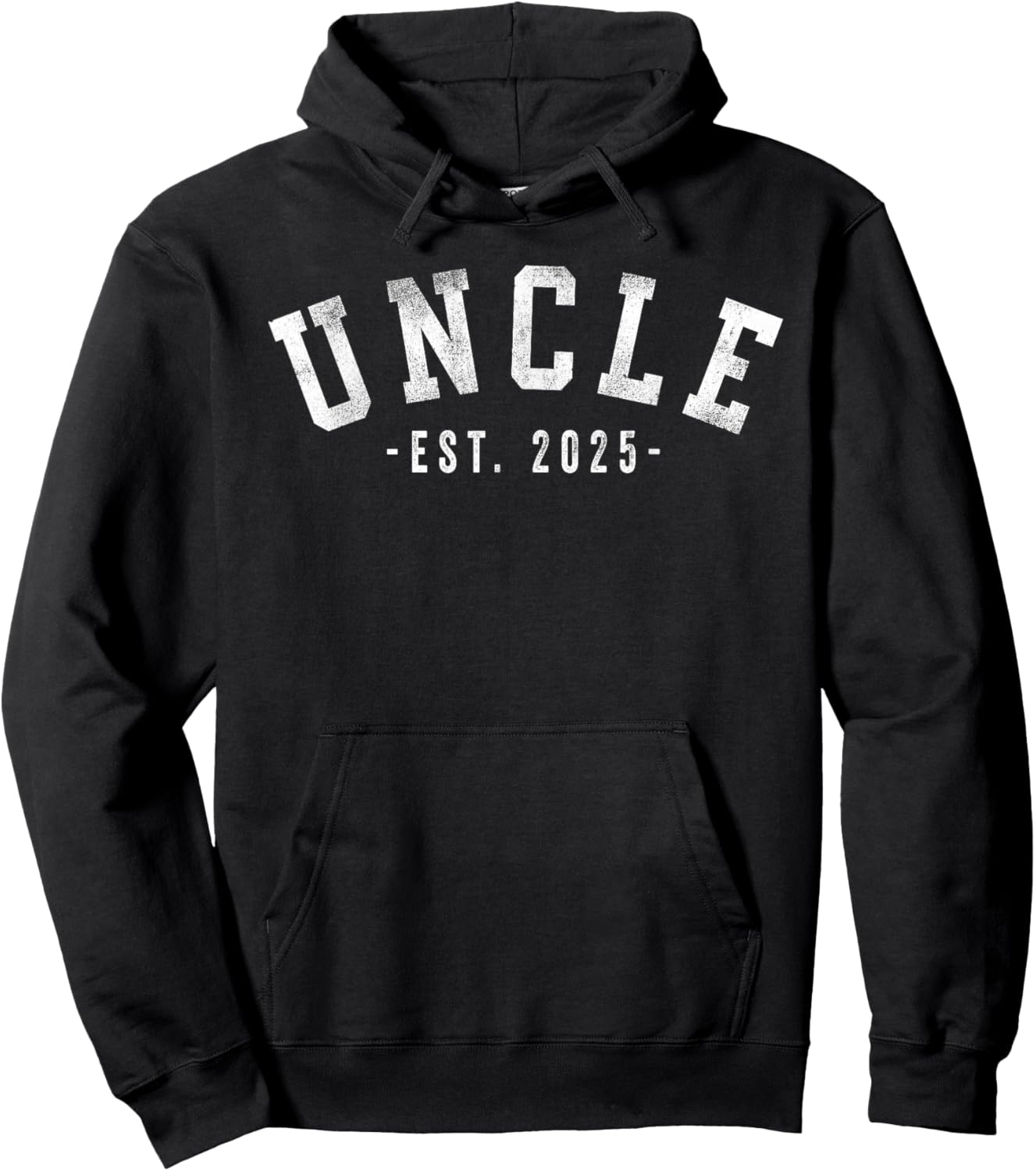 Uncle 2025 Uncle To Be New Uncle Gifts Classic Bold Font Hoodie - Hoodie | Black