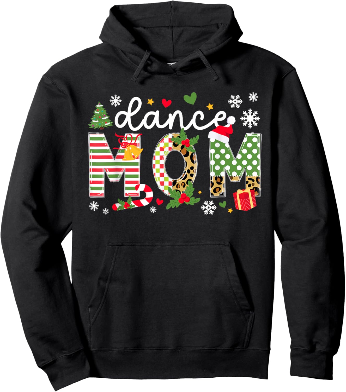 Dance Mom Christmas Dancer Mom Xmas Party Hoodie - Hoodie | Black