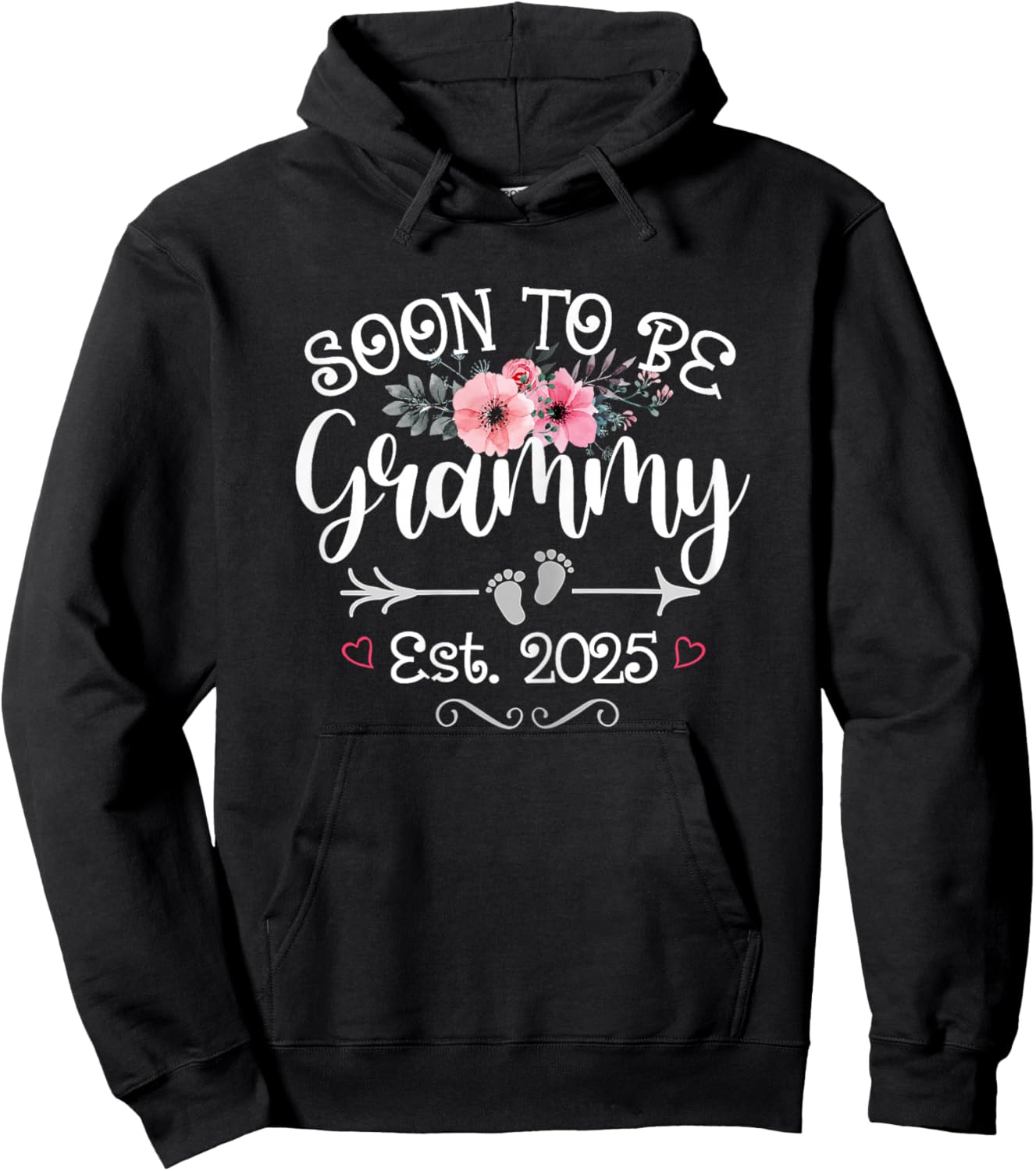Soon To Be Grammy 2025 Mother's Day First Time Mom Pregnancy Hoodie - Hoodie | Black