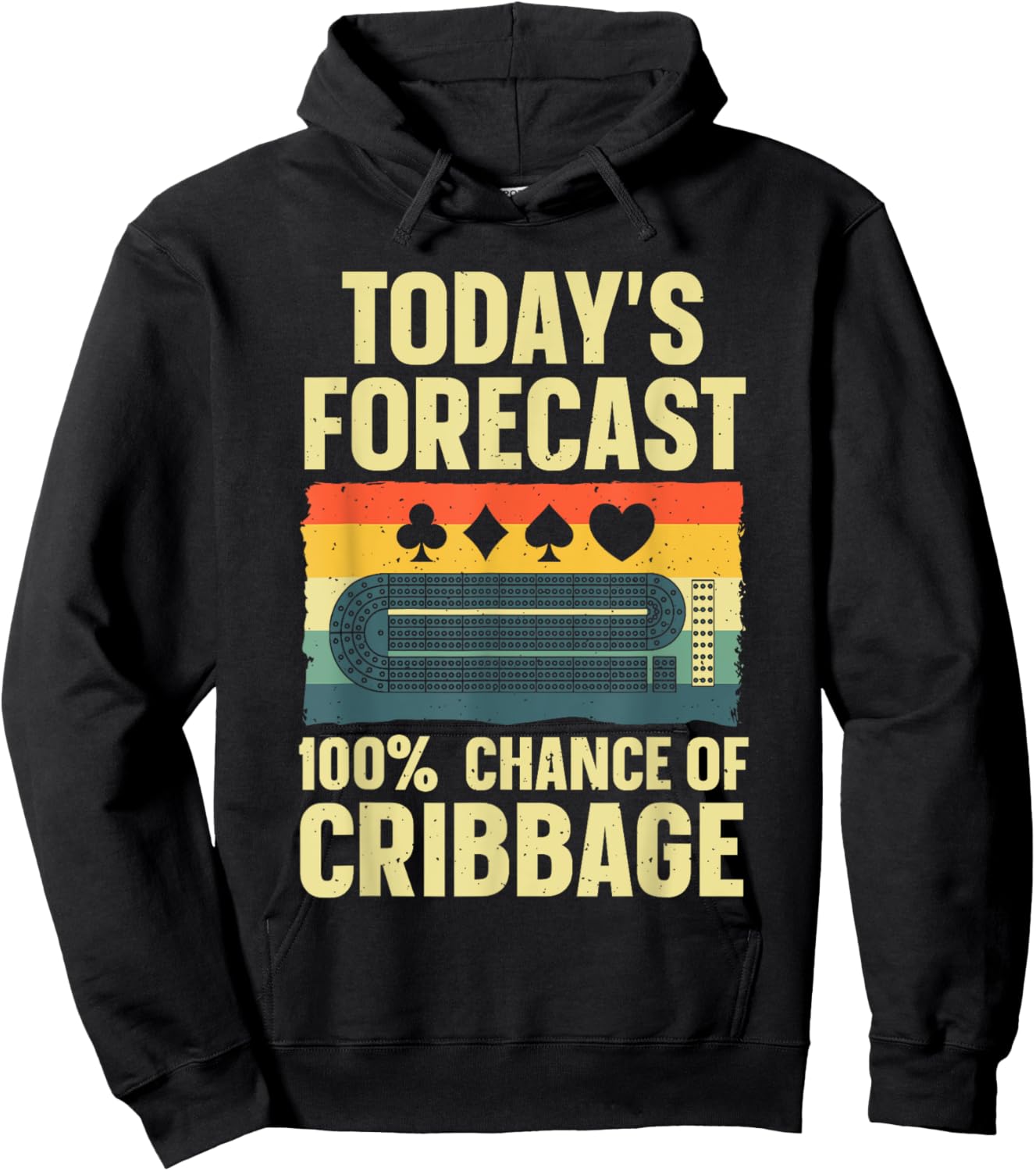 Funny Cribbage Design Women Kids Card Game Cribbage Hoodie - Hoodie | Black