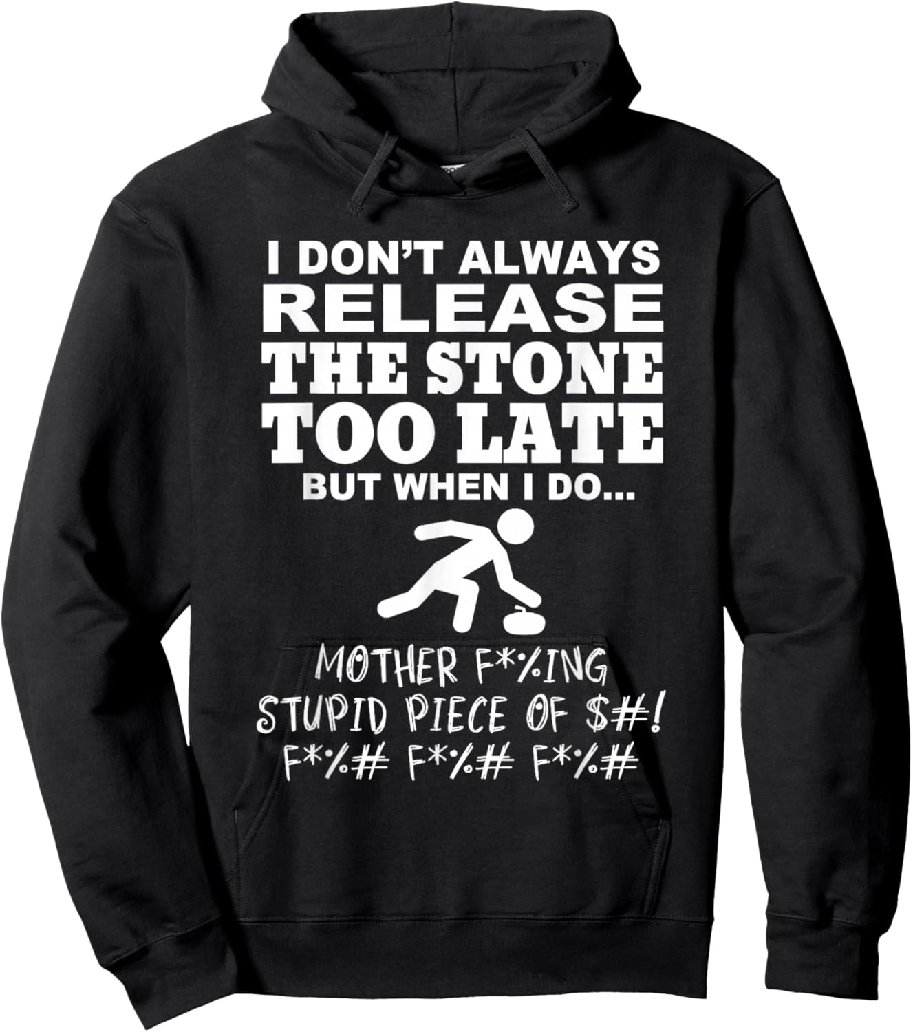 Curling Funny Curling sport Hoodie - Hoodie | Black