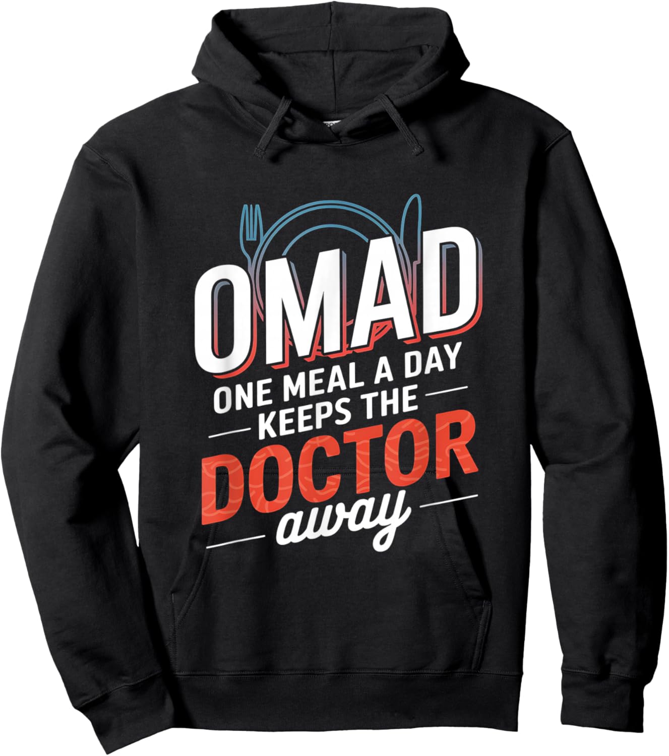 OMAD One Meal A Day Keeps The Doctor Away Hoodie - Hoodie | Black